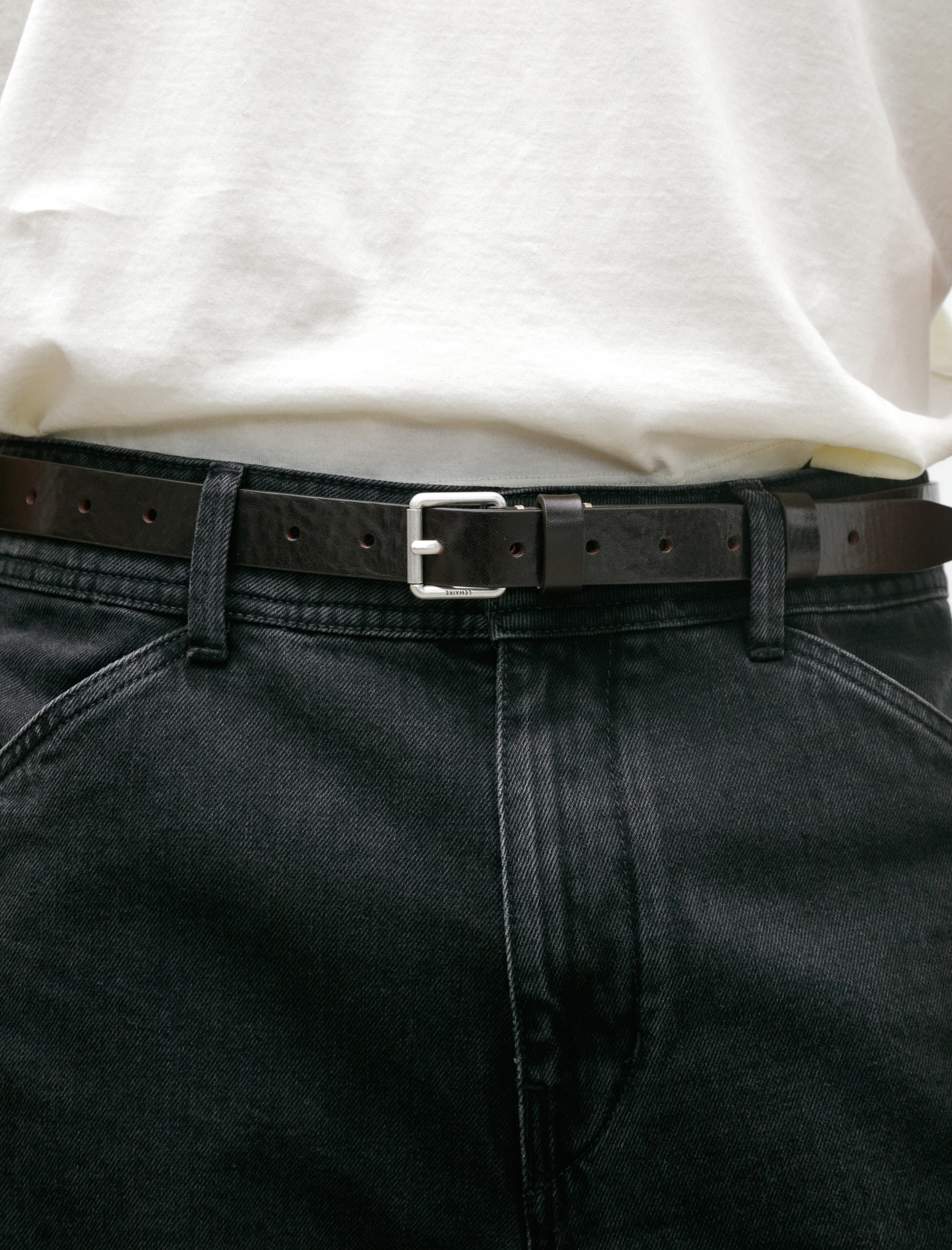 Lemaire Reversed Belt 25 Dark Brown 