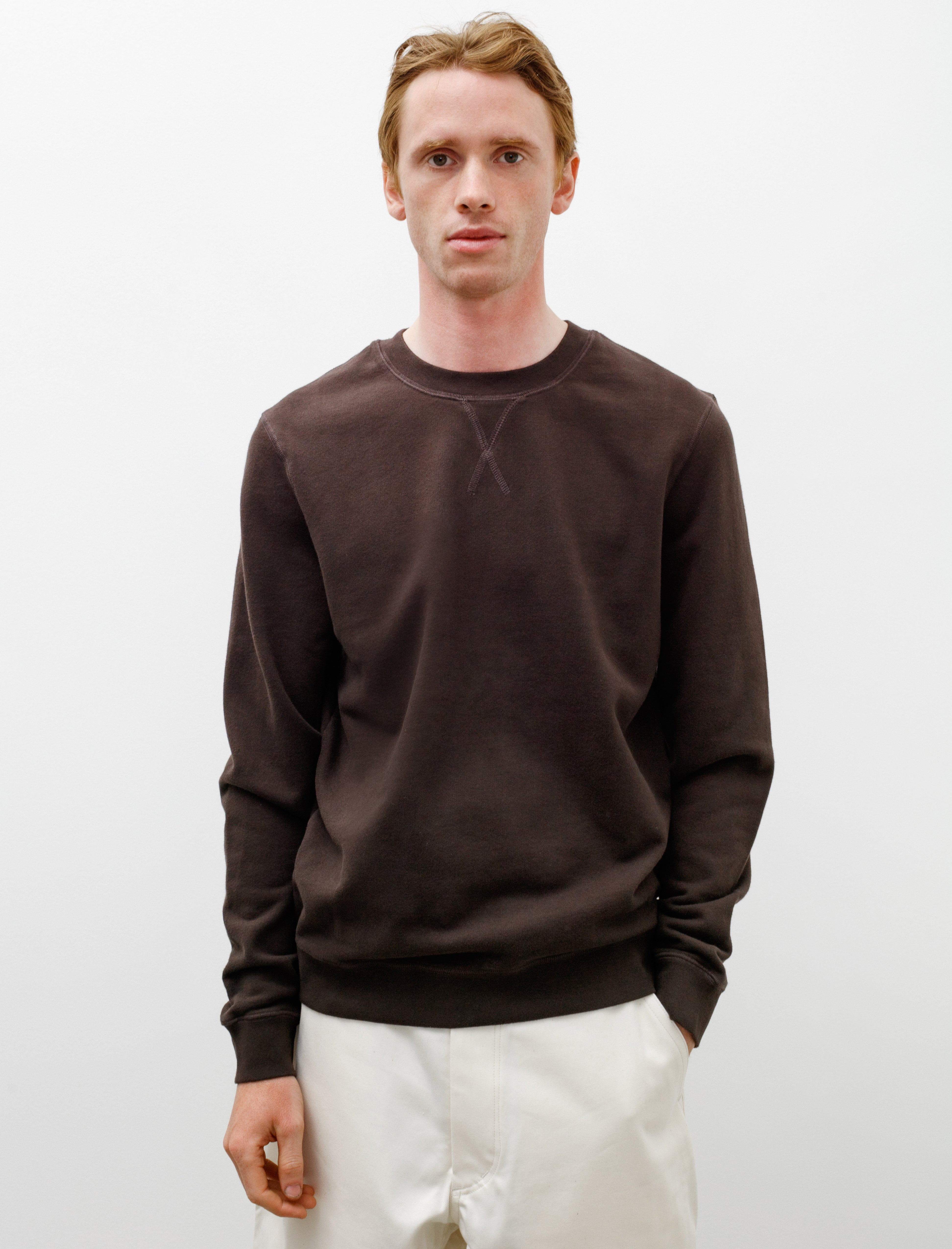 Sunspel Loopback Sweatshirt Coffee