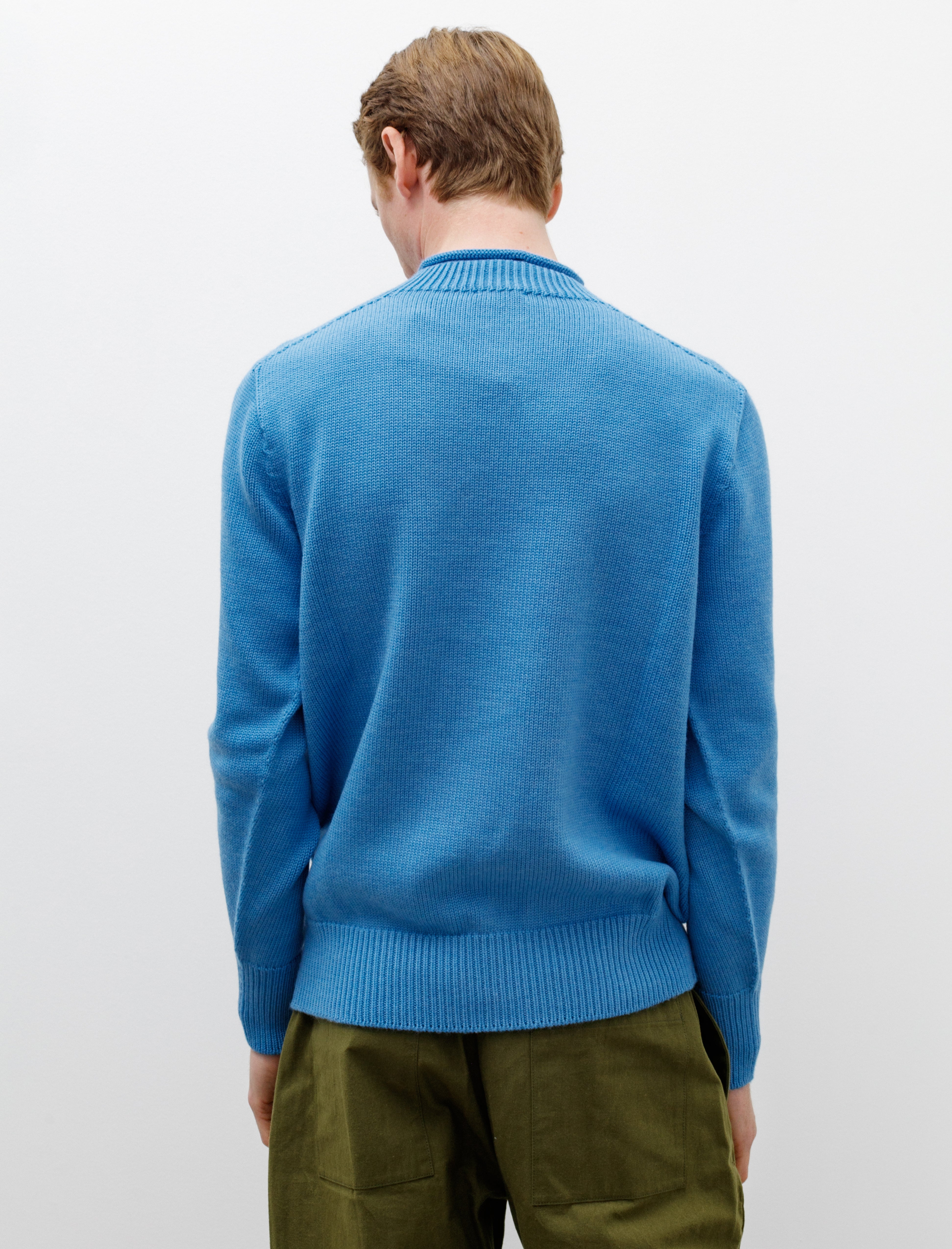 Sunspel Fisherman Jumper Blue Jean