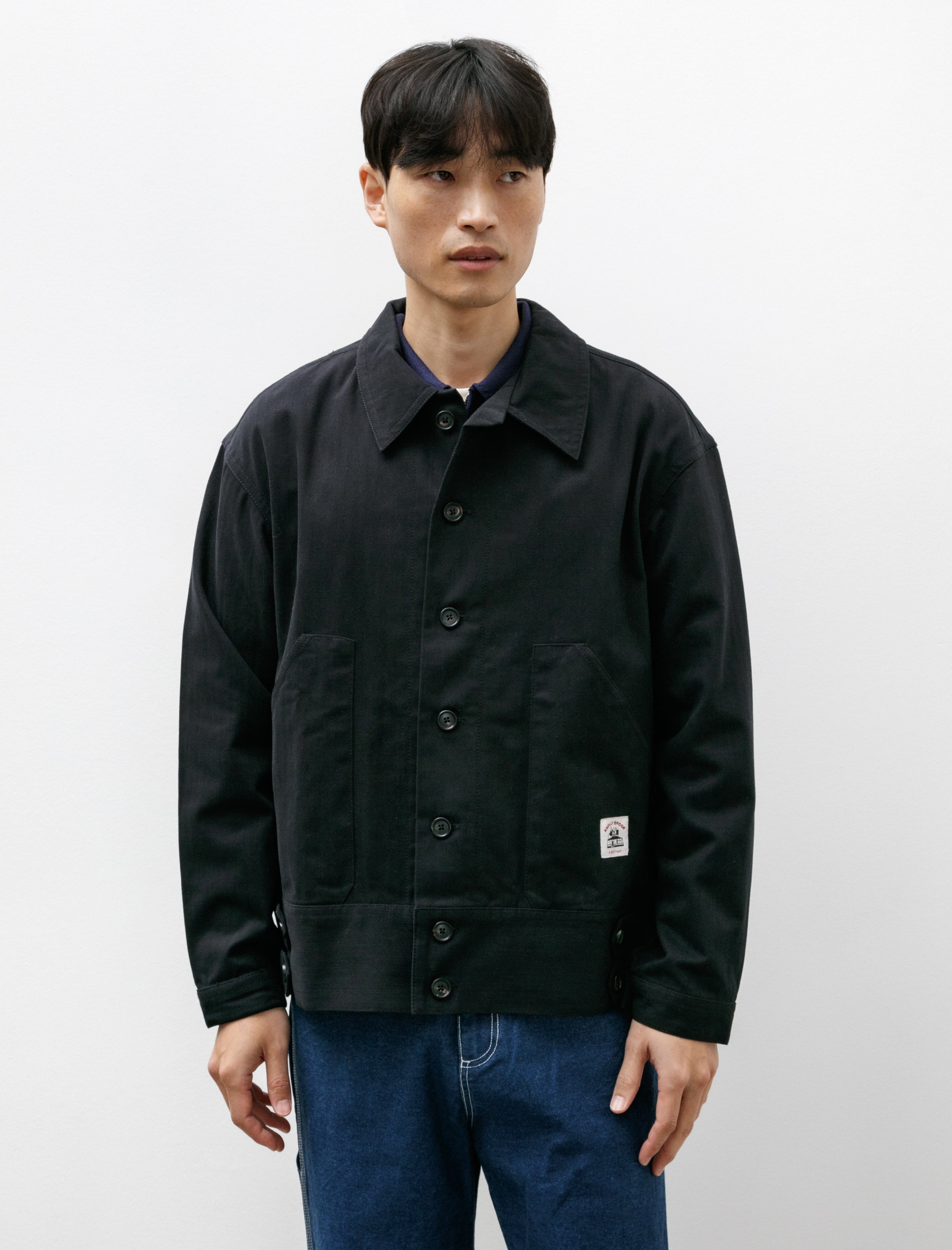 Bode Knolly Brook Side Tab Jacket Black