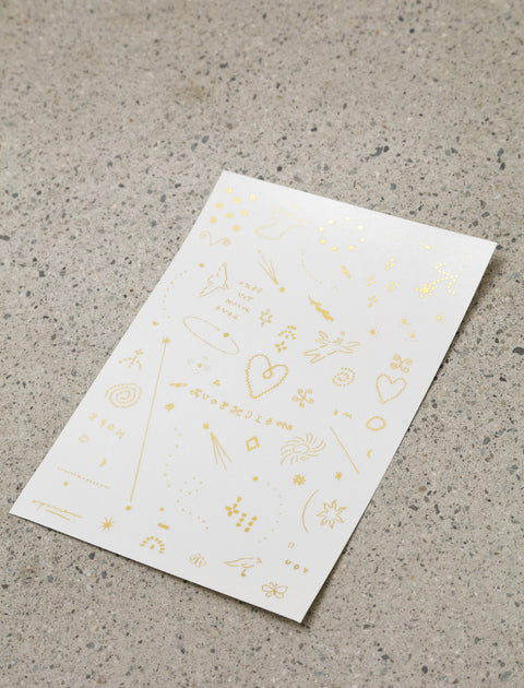 Opnner Gold Neighbour Tattoo Sheet