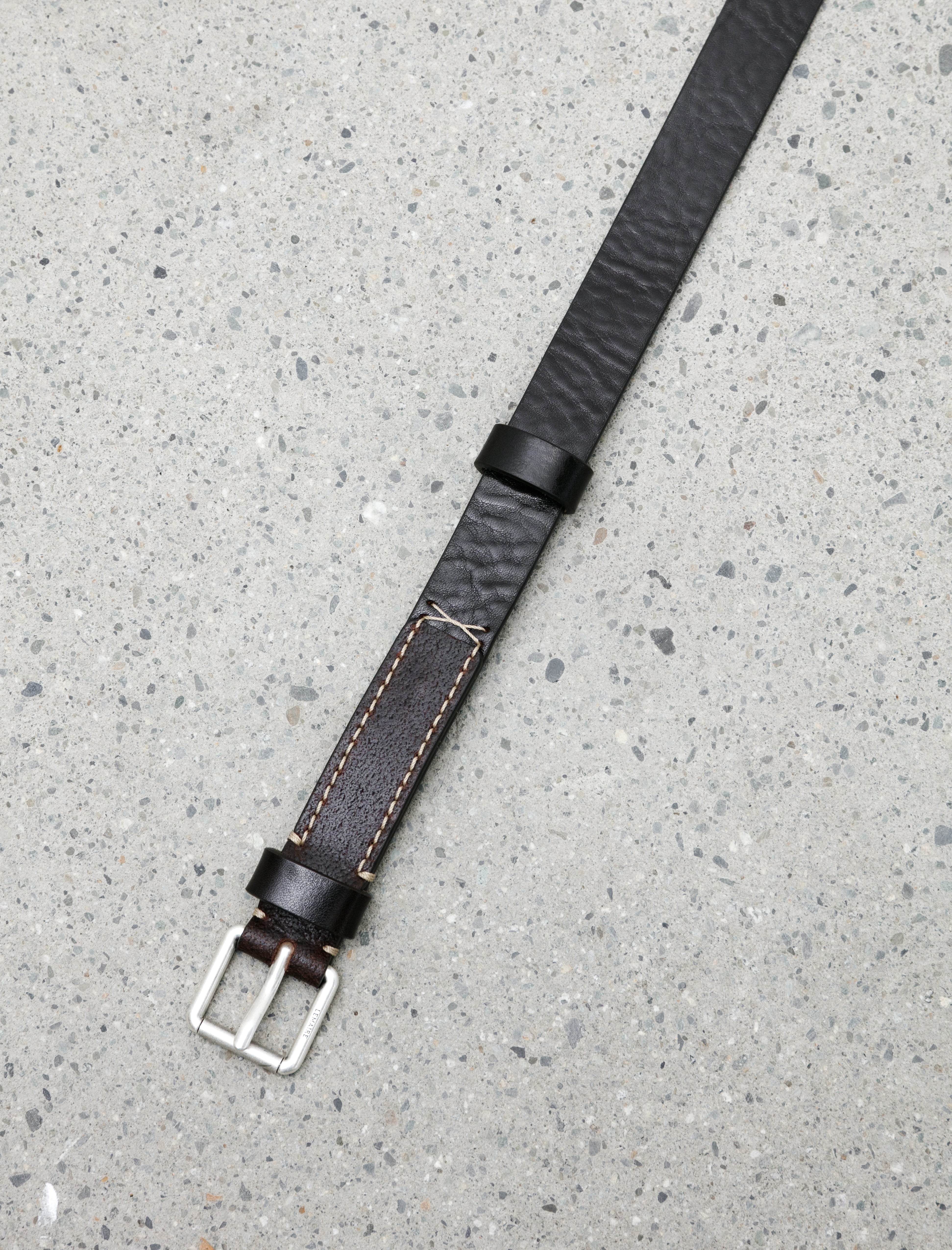 Lemaire Reversed Belt 25 Dark Brown 