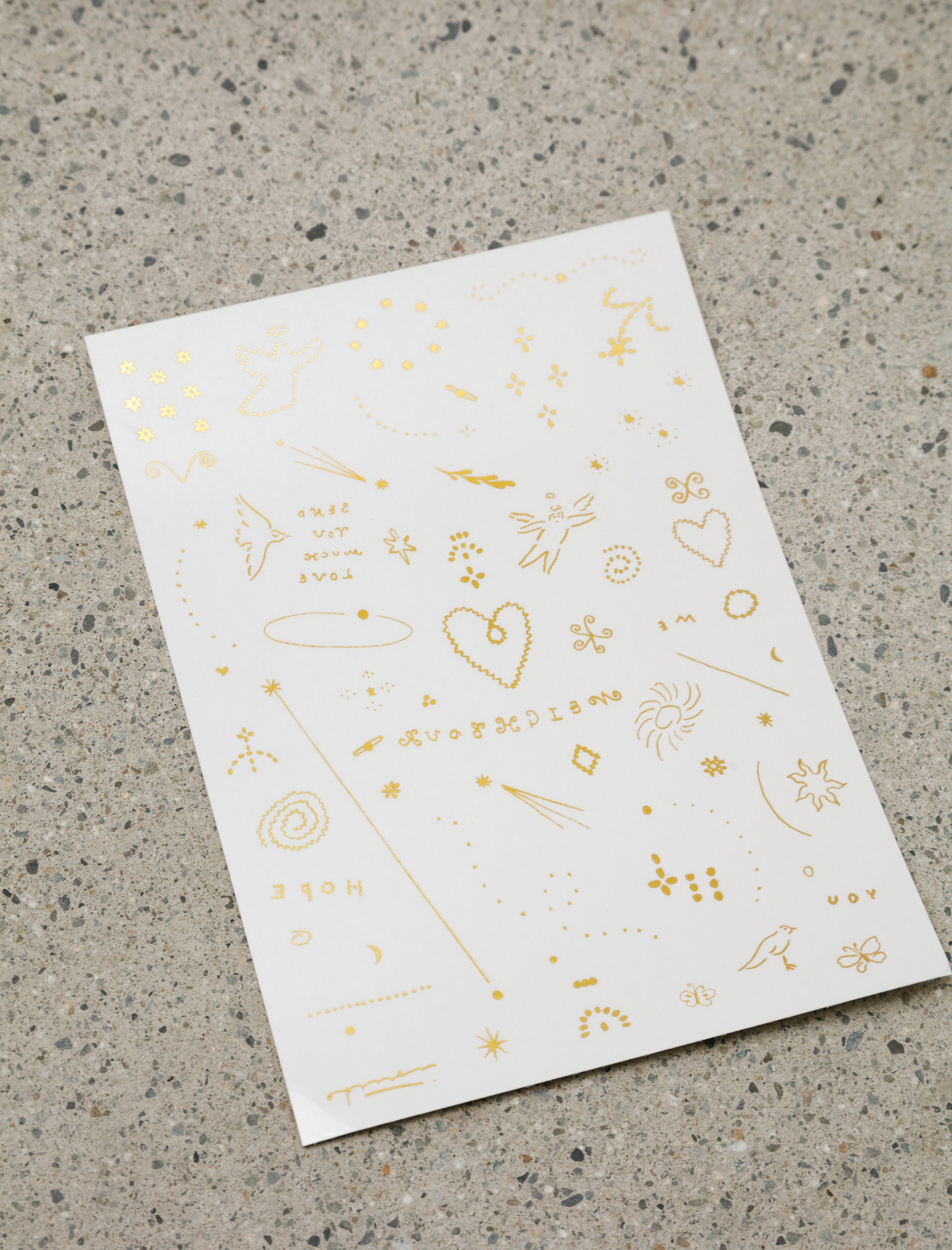 Opnner Gold Neighbour Tattoo Sheet