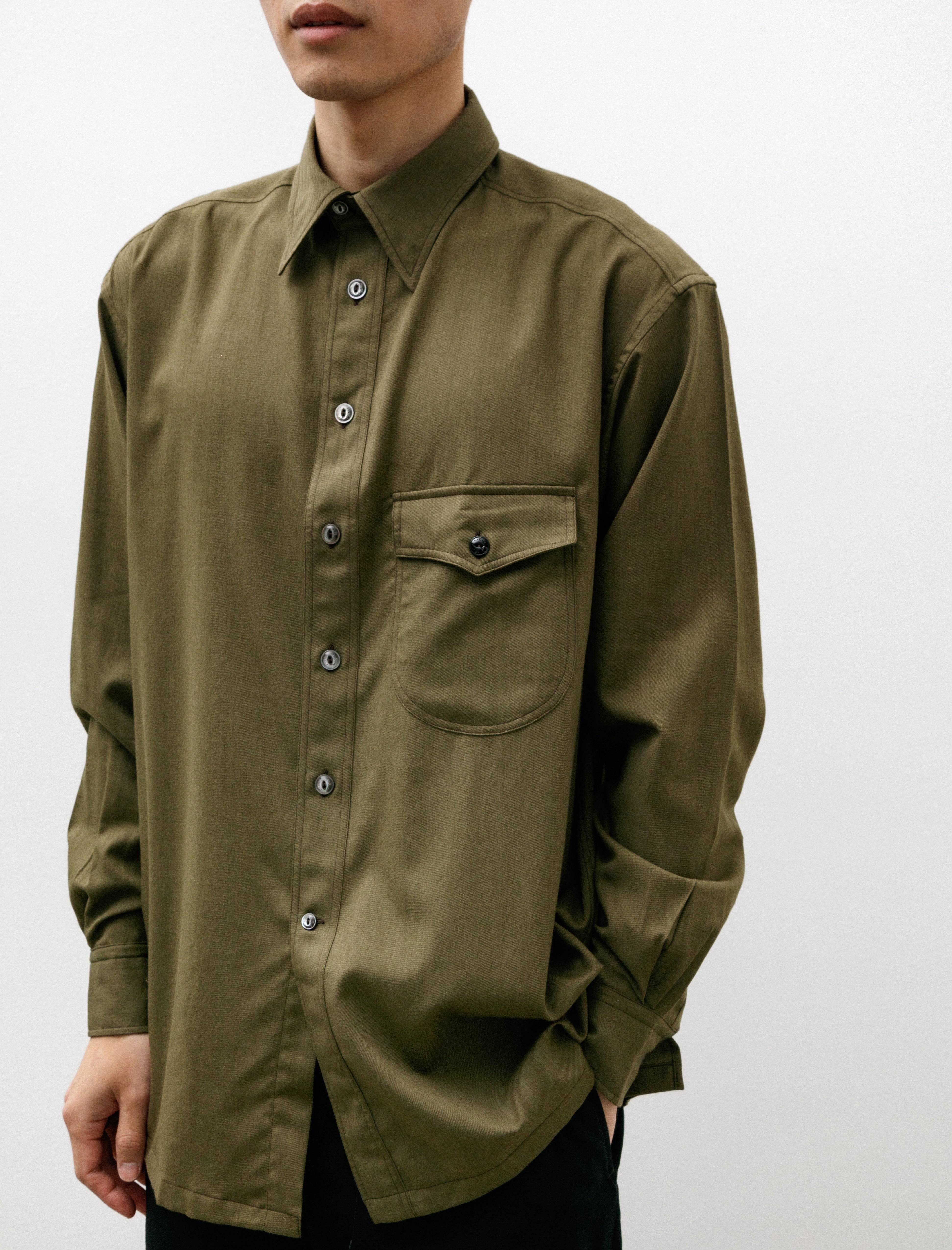 Come Up To The Studio Shirt Khaki Green