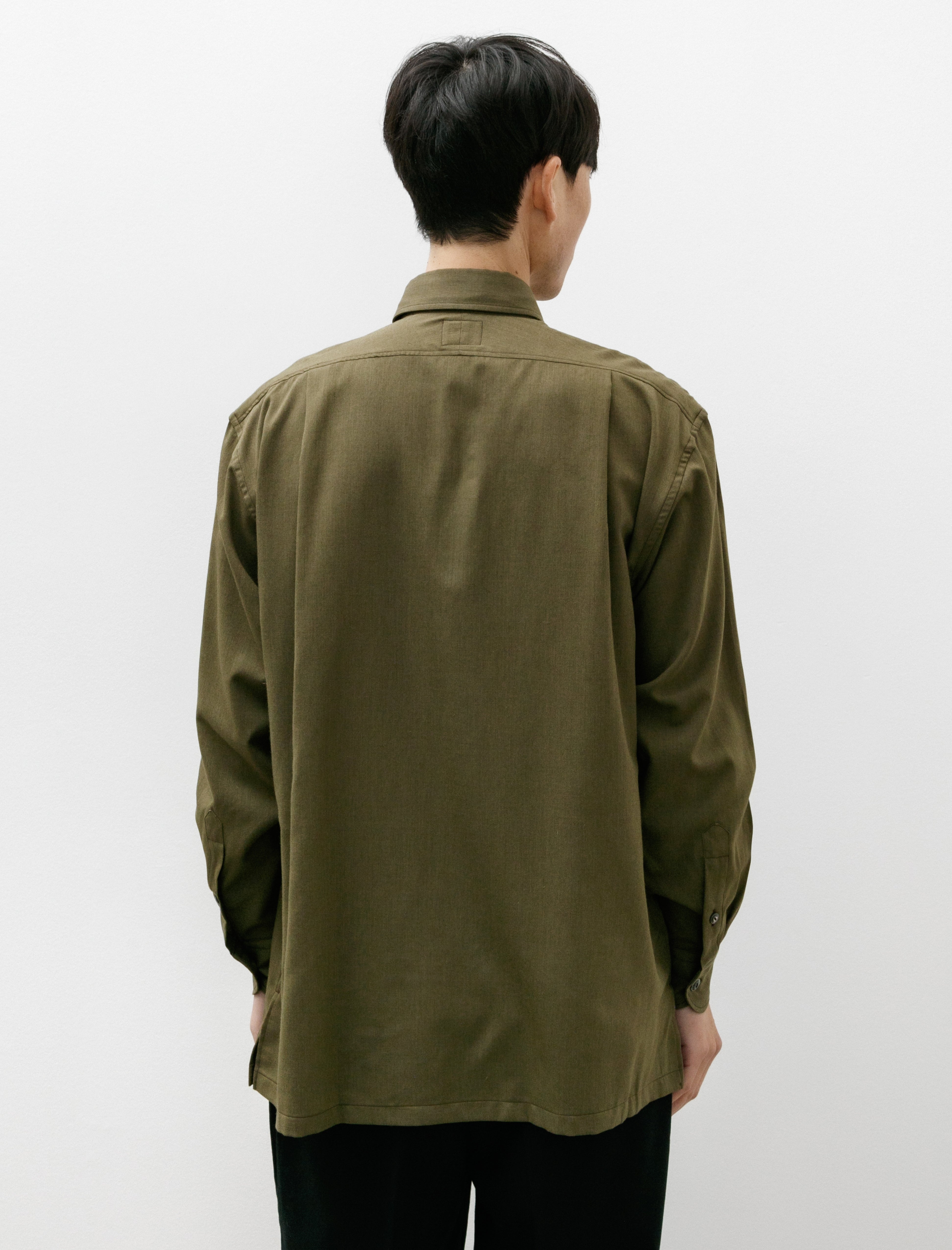 L.E.J Come Up To The Studio Shirt Khaki Green