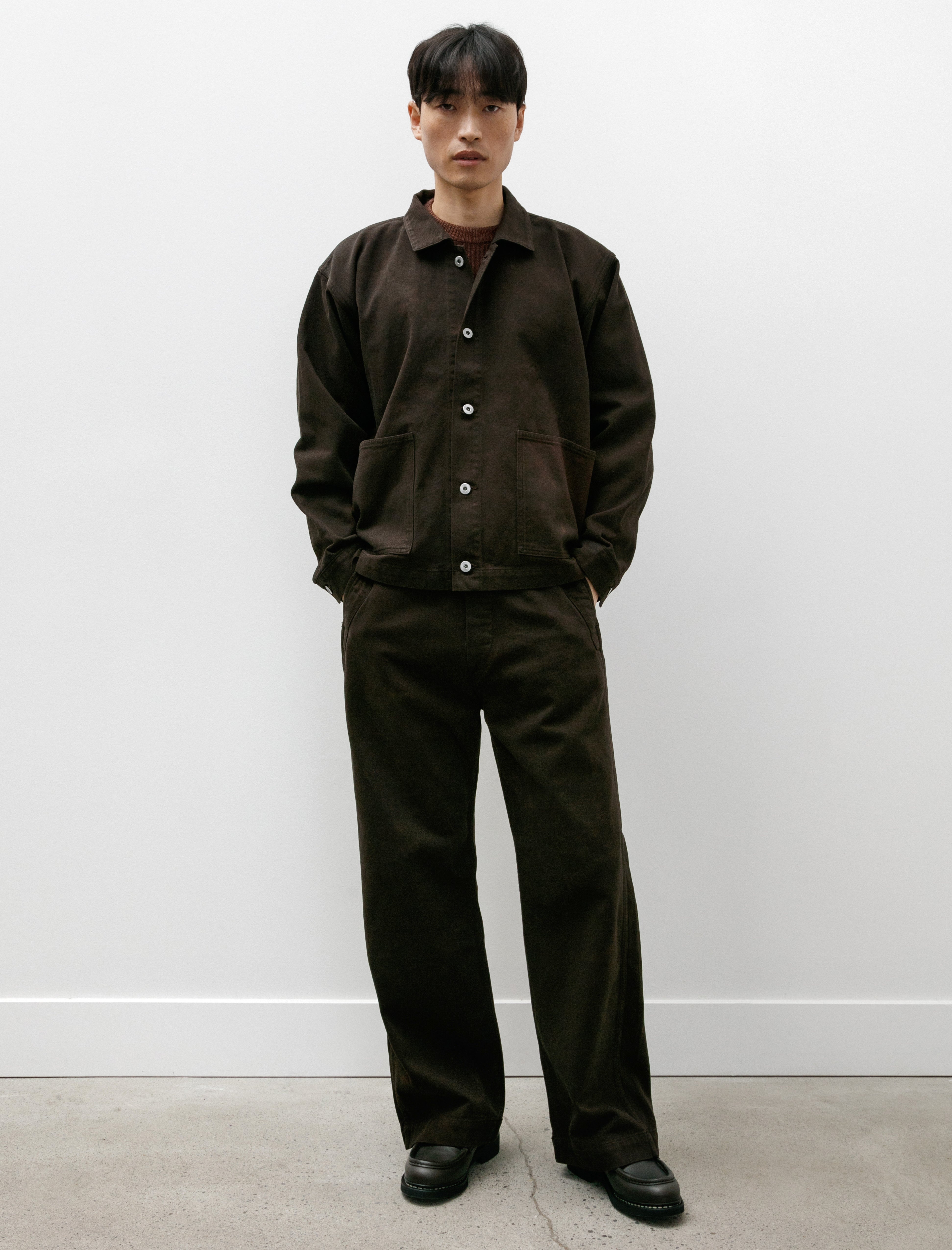 Taiga Takahashi Lot 303 Coverall Jacket Mix Brown