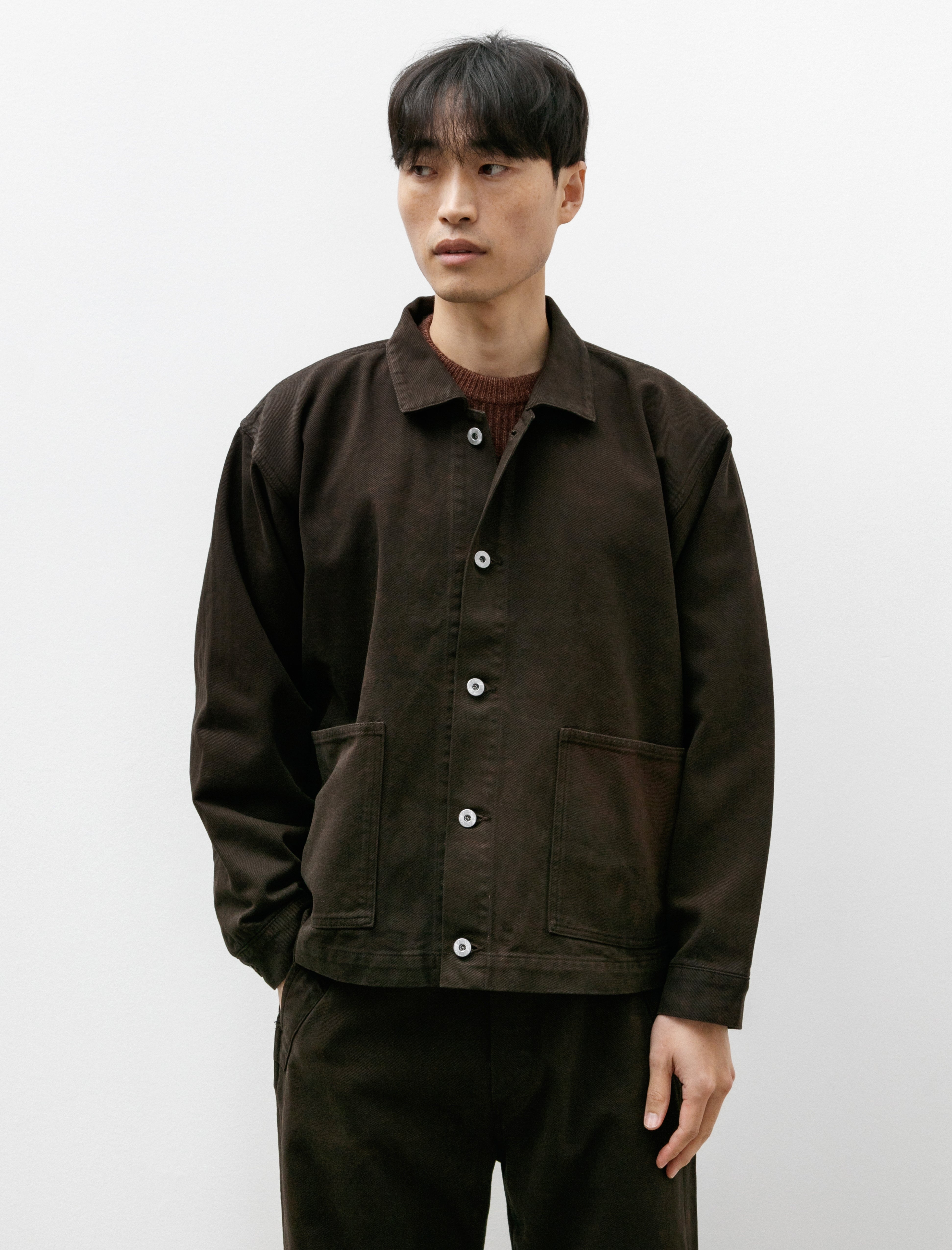 Taiga Takahashi Lot 303 Coverall Jacket Mix Brown