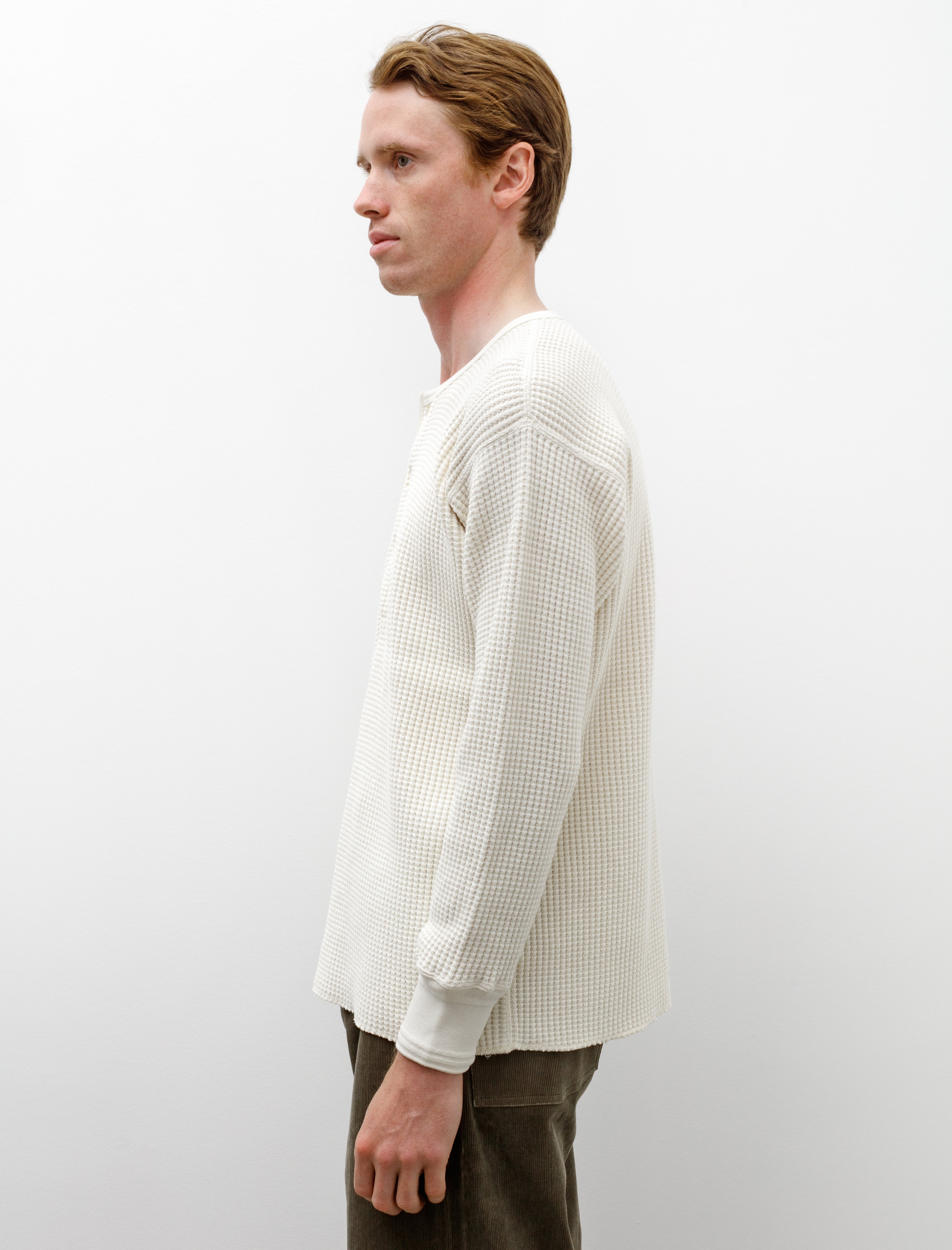 Lot 605 Henry Neck Shirt Ivory