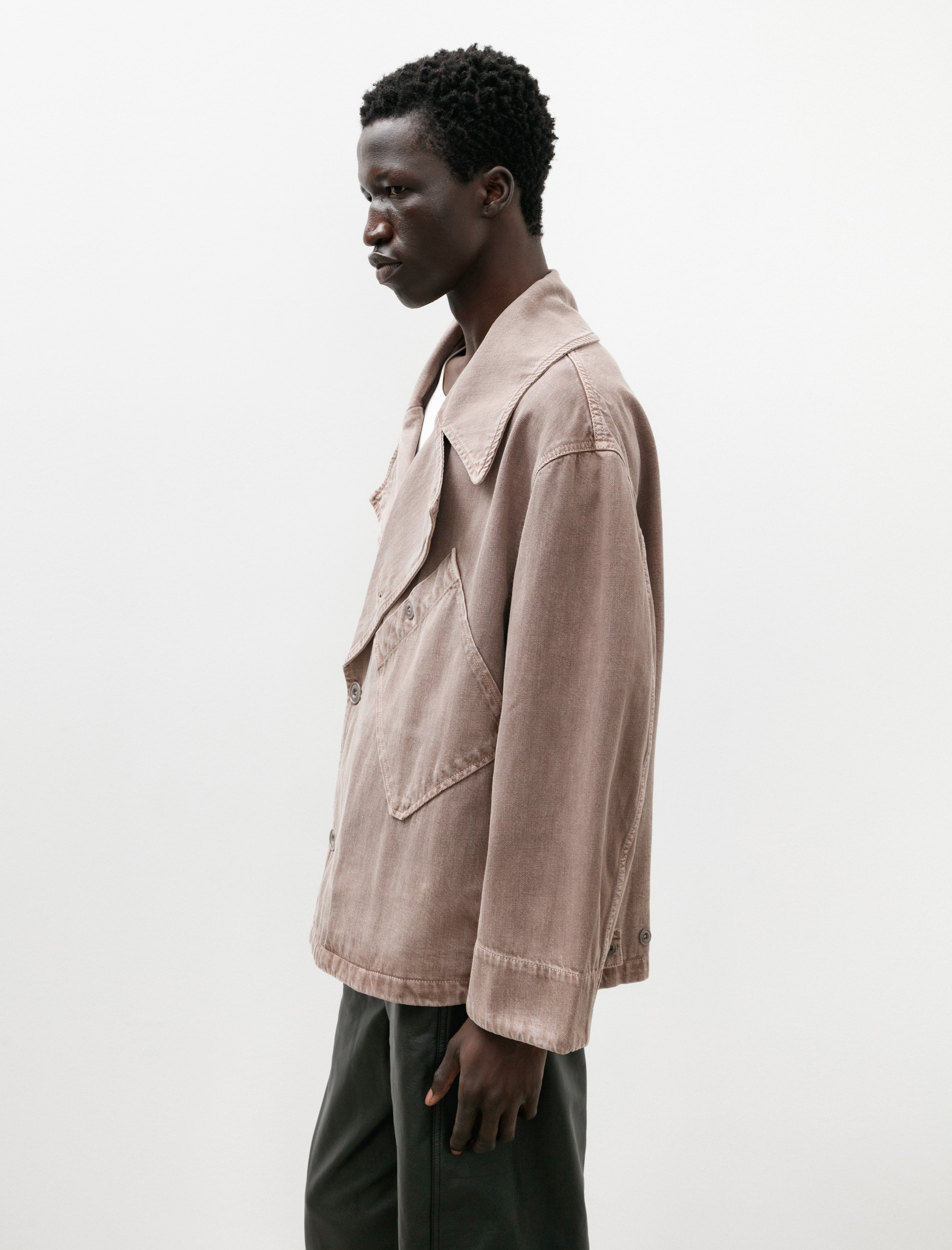 Lemaire Dispatch Jacket Denim Snow Mauve