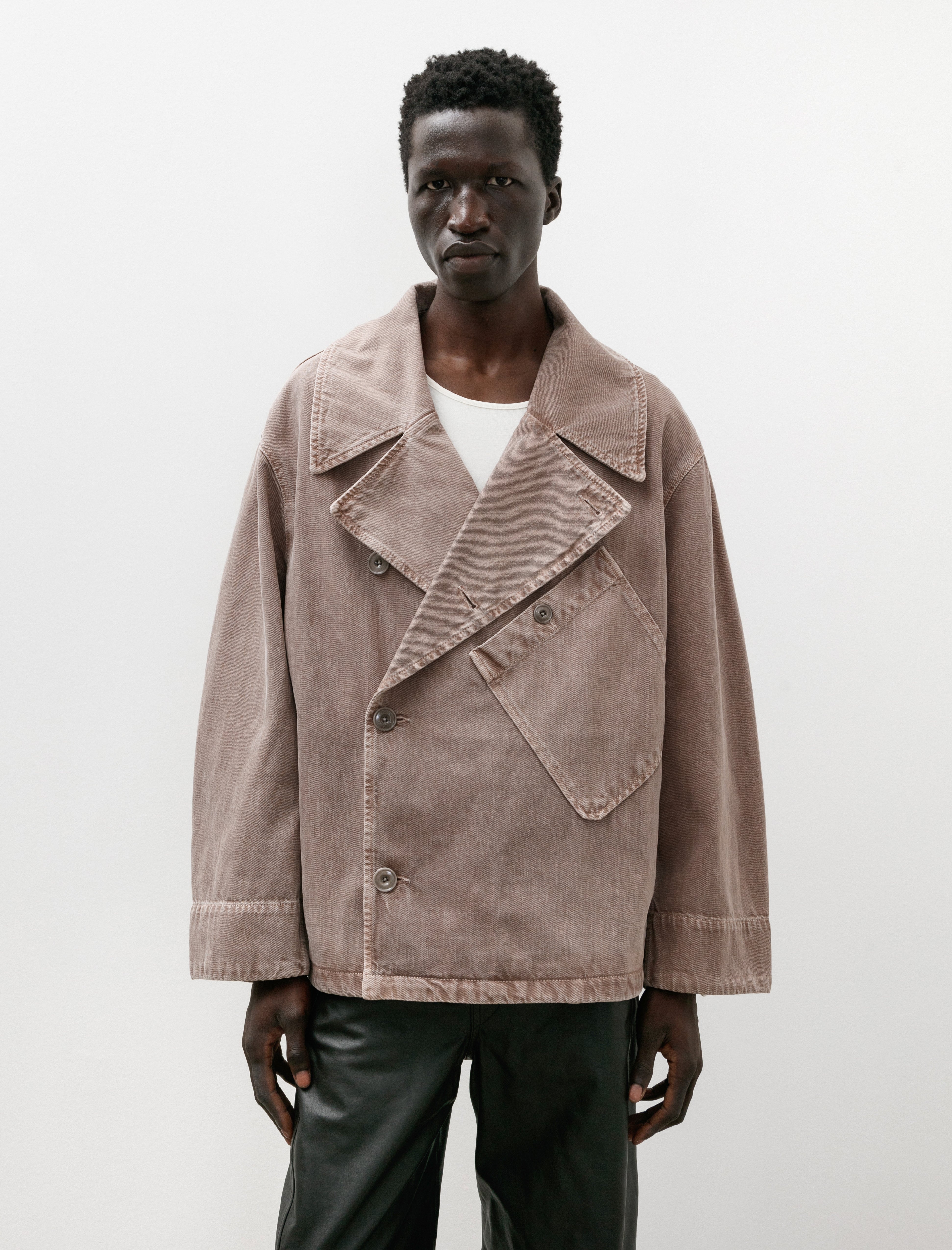 Lemaire Dispatch Jacket Denim Snow Mauve