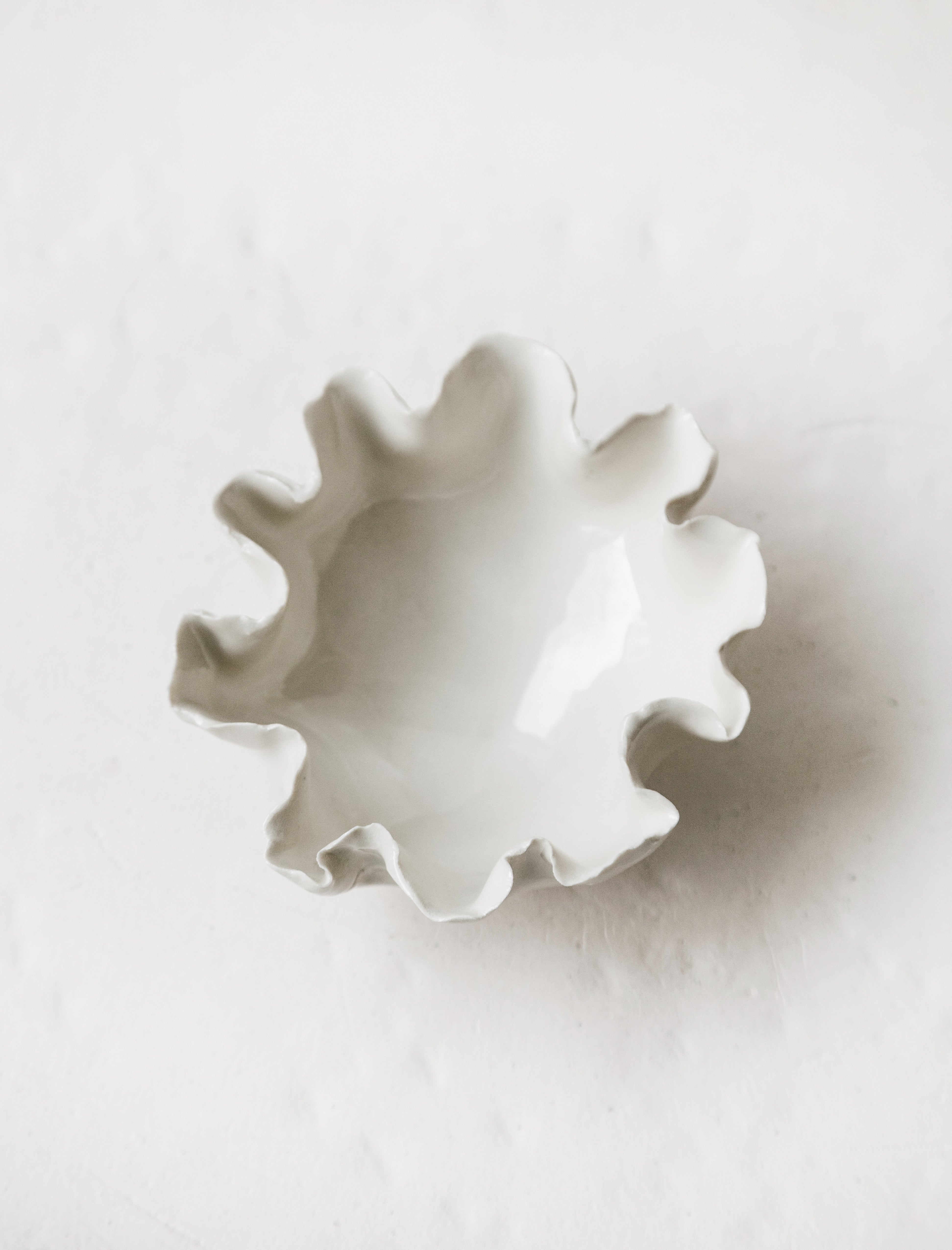 Nathalee Paolinelli Ruffle Dish Extra Small Cream