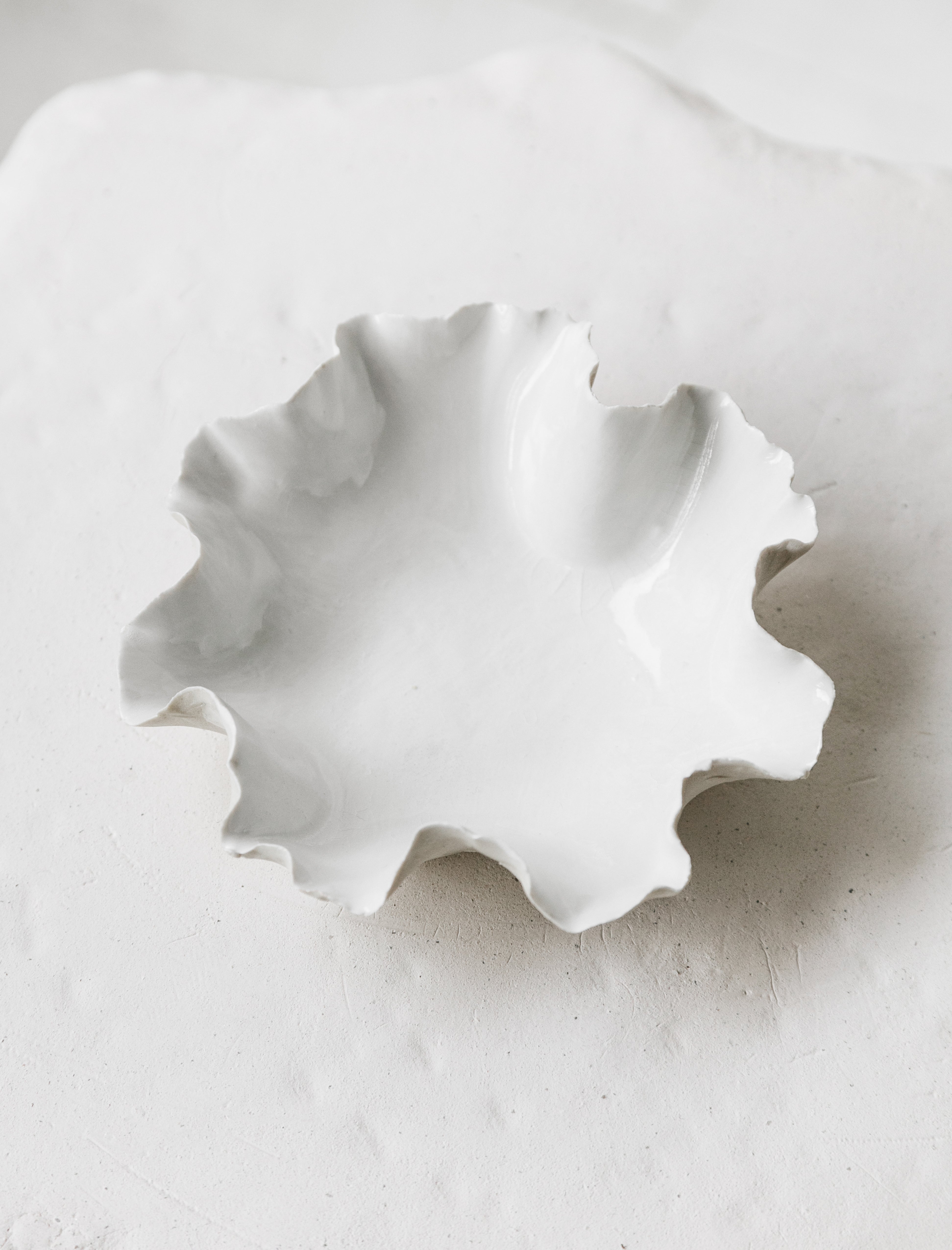 Nathalee Paolinelli Ruffle Dish Small White