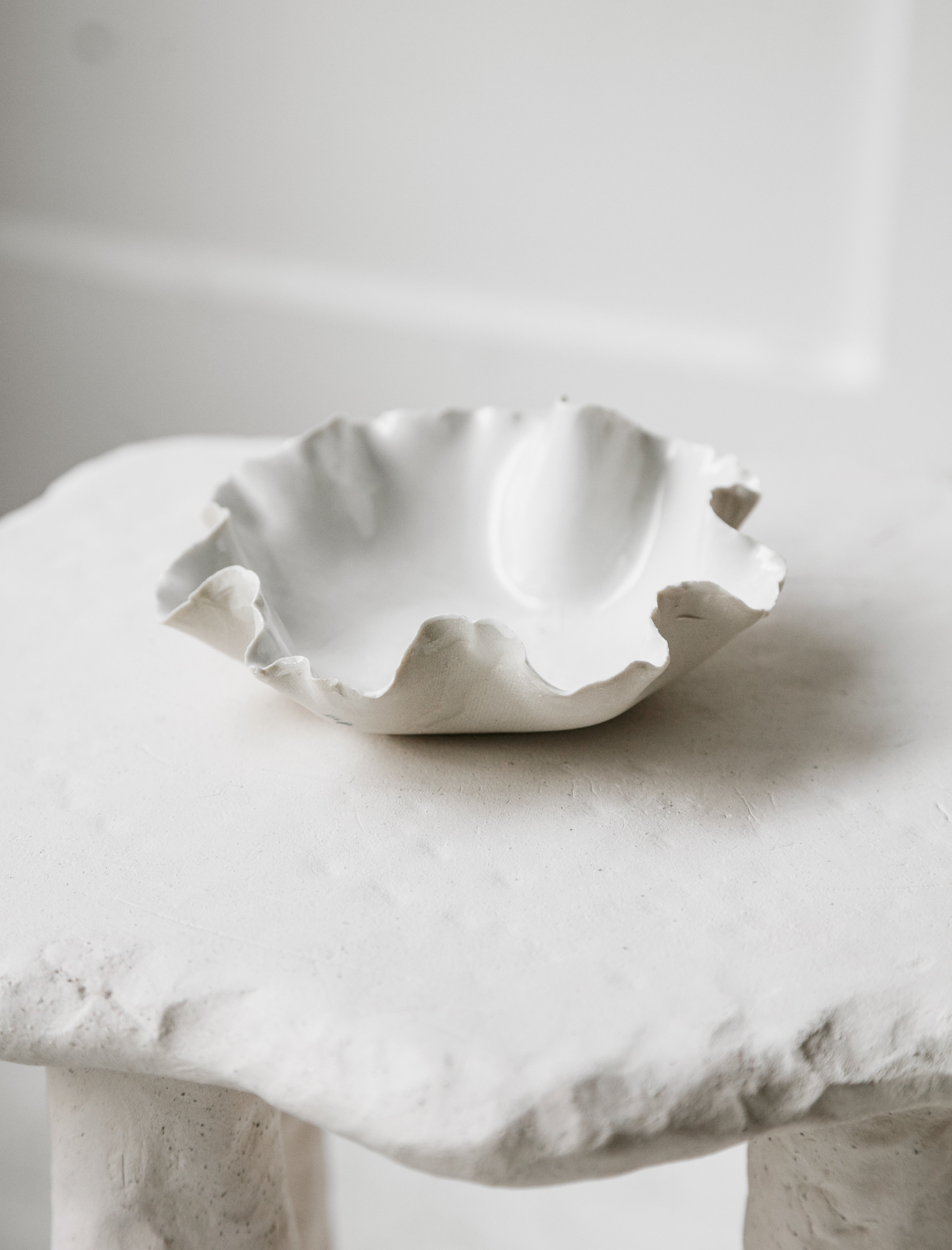 Nathalee Paolinelli Ruffle Dish Small White