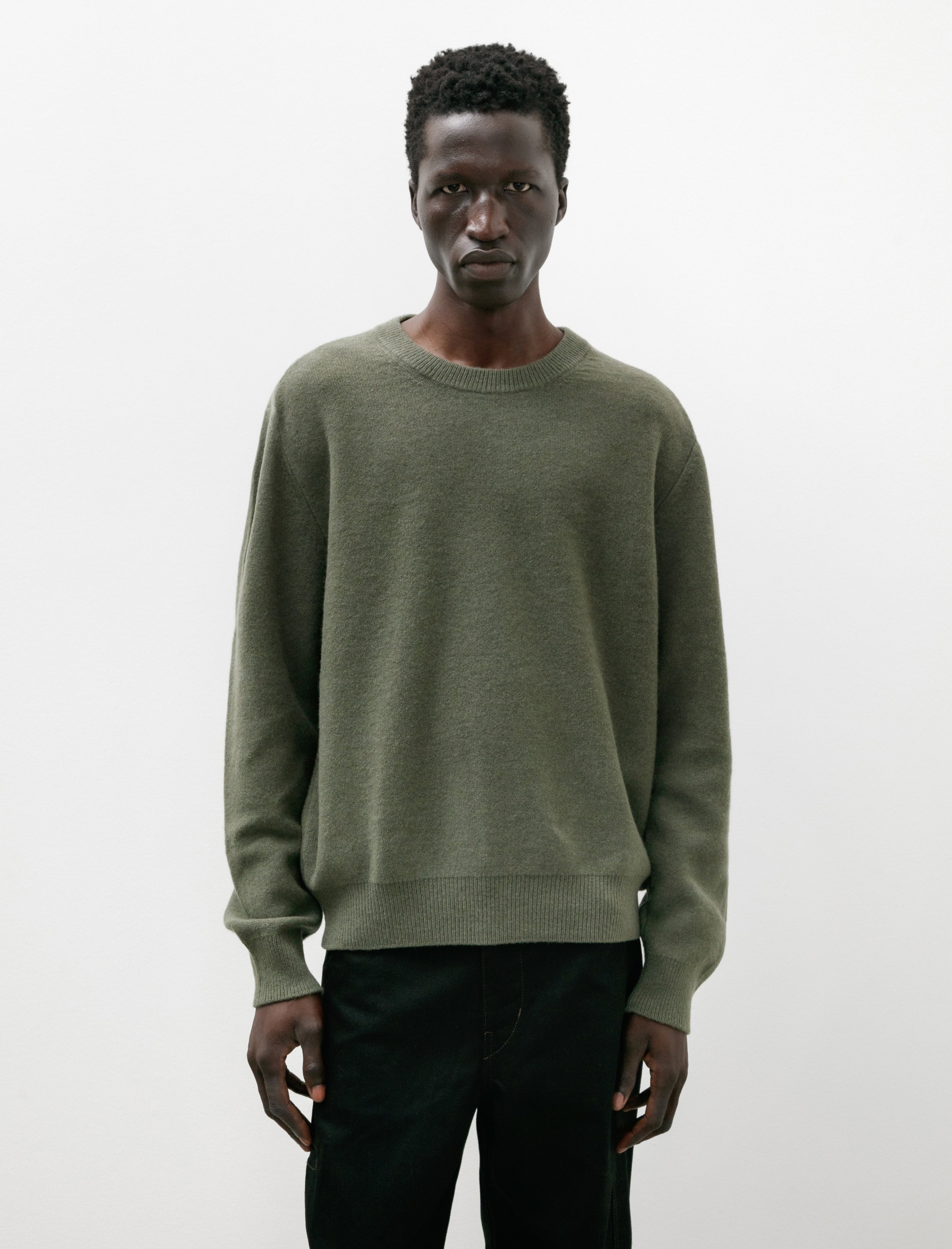 Lemaire Crew Neck Jumper Light Moss Neighbour