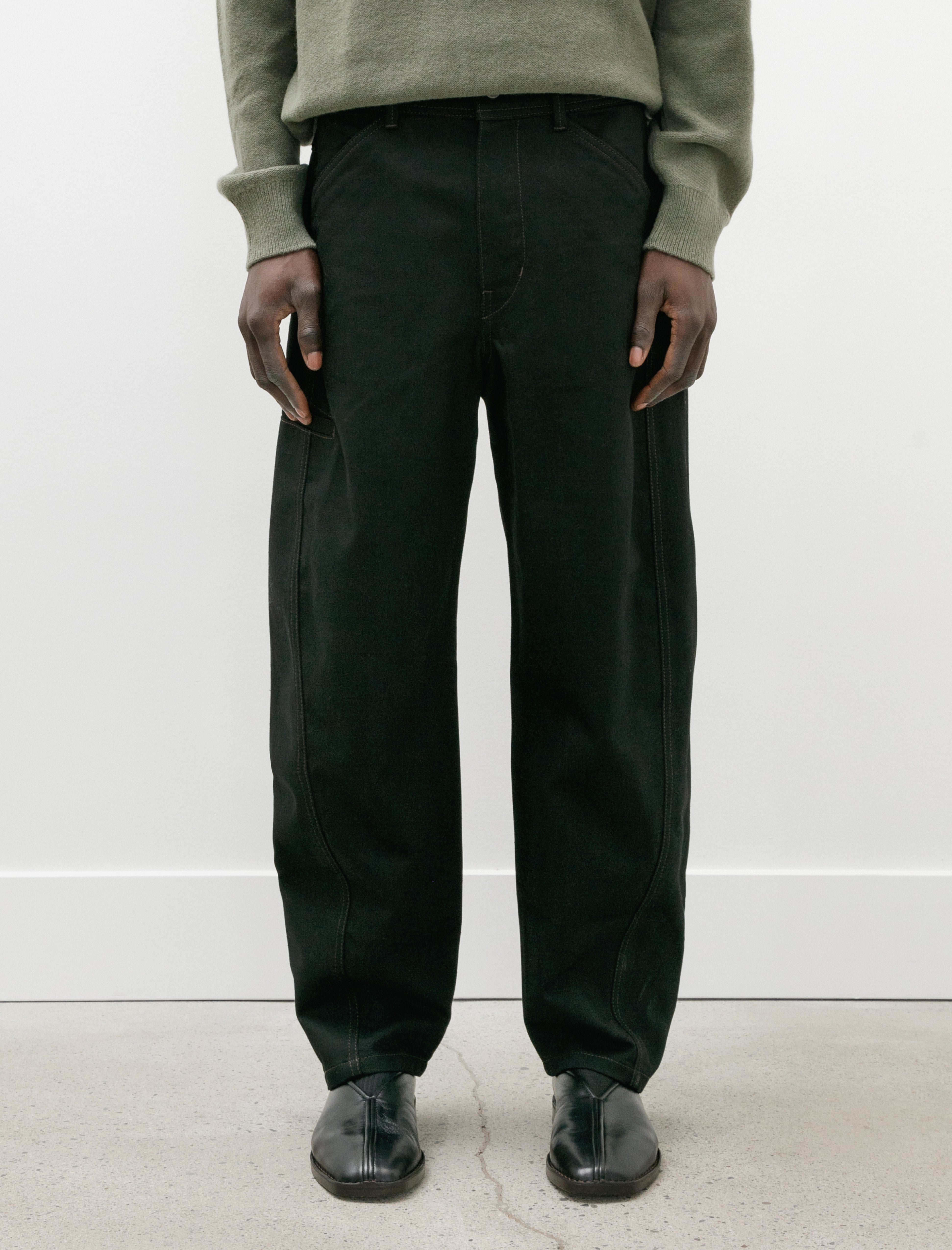 Lemaire Twisted Workwear Pants Black