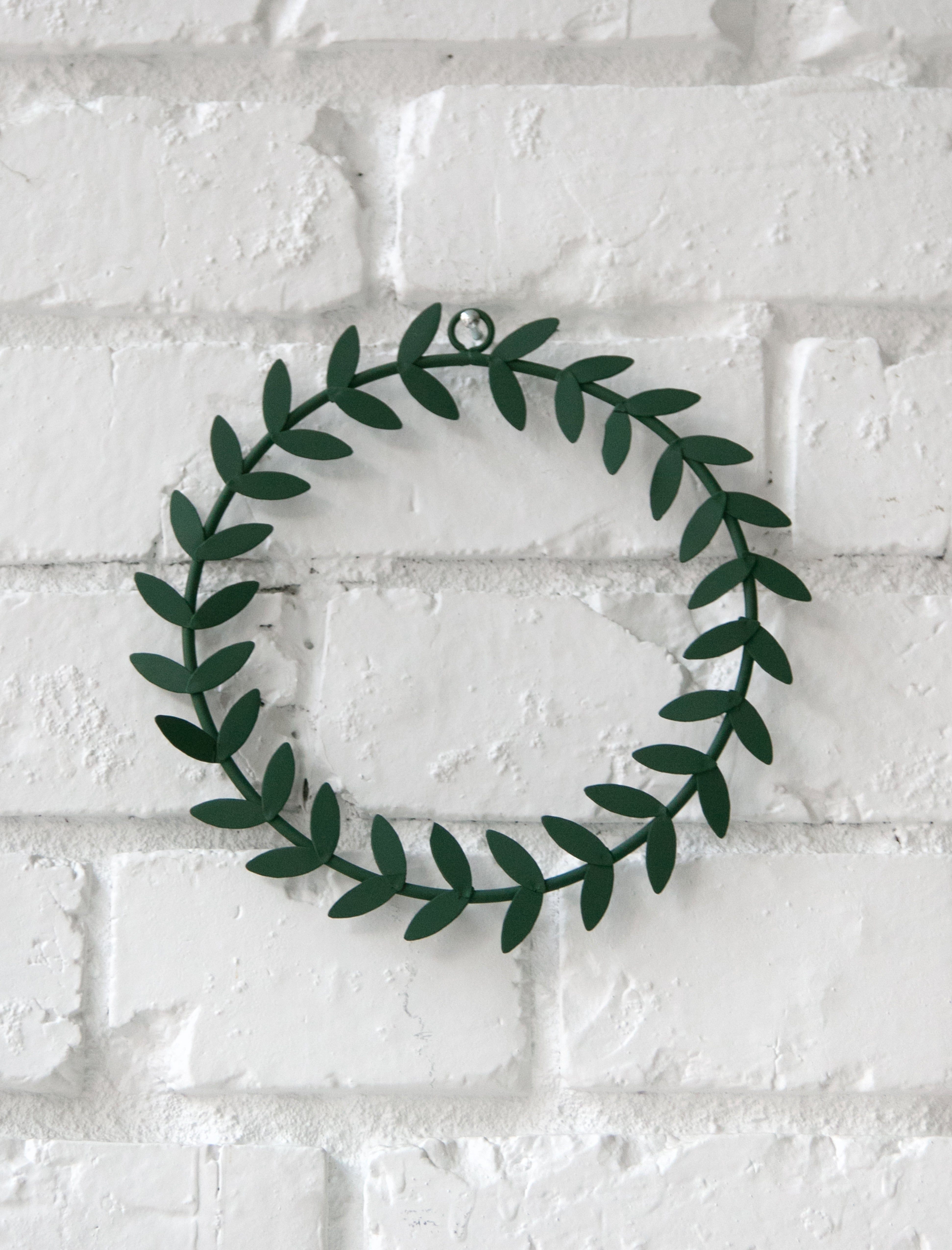 Fog Linen Green Olive Wreath (L)