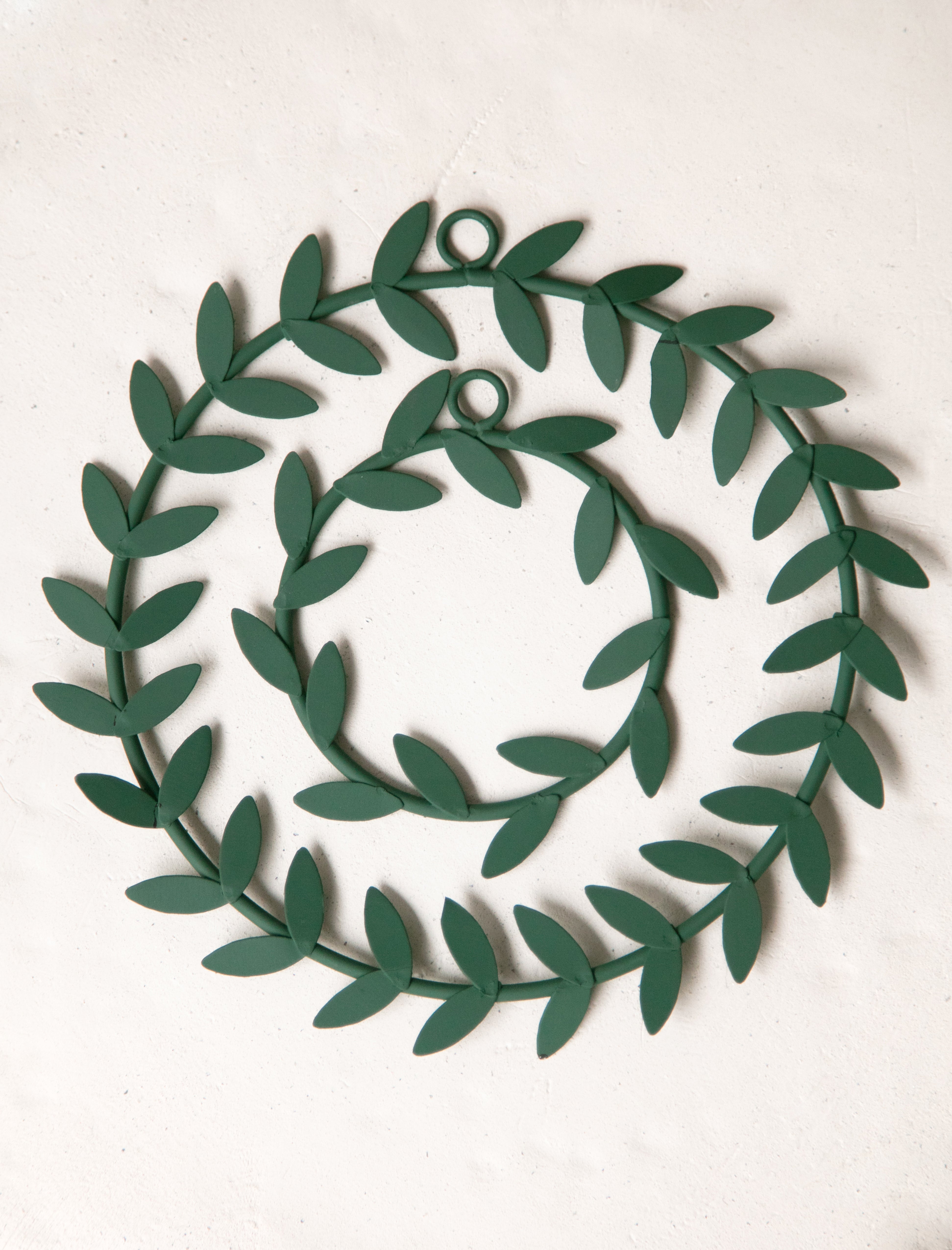 Fog Linen Green Olive Wreath (L)