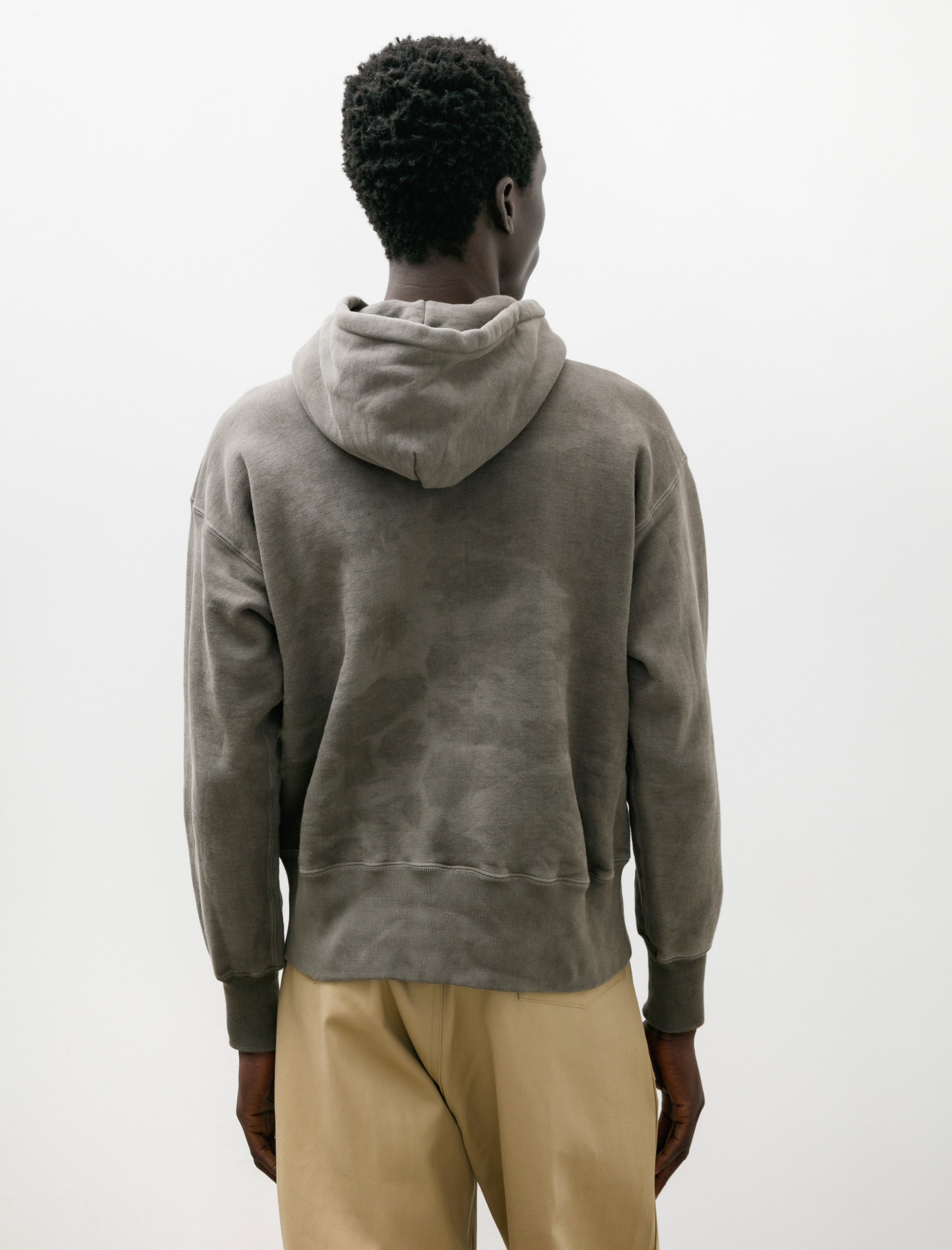 Taiga Takahashi Lot 606 Hooded Sweatshirt Logwood Dyed Grey