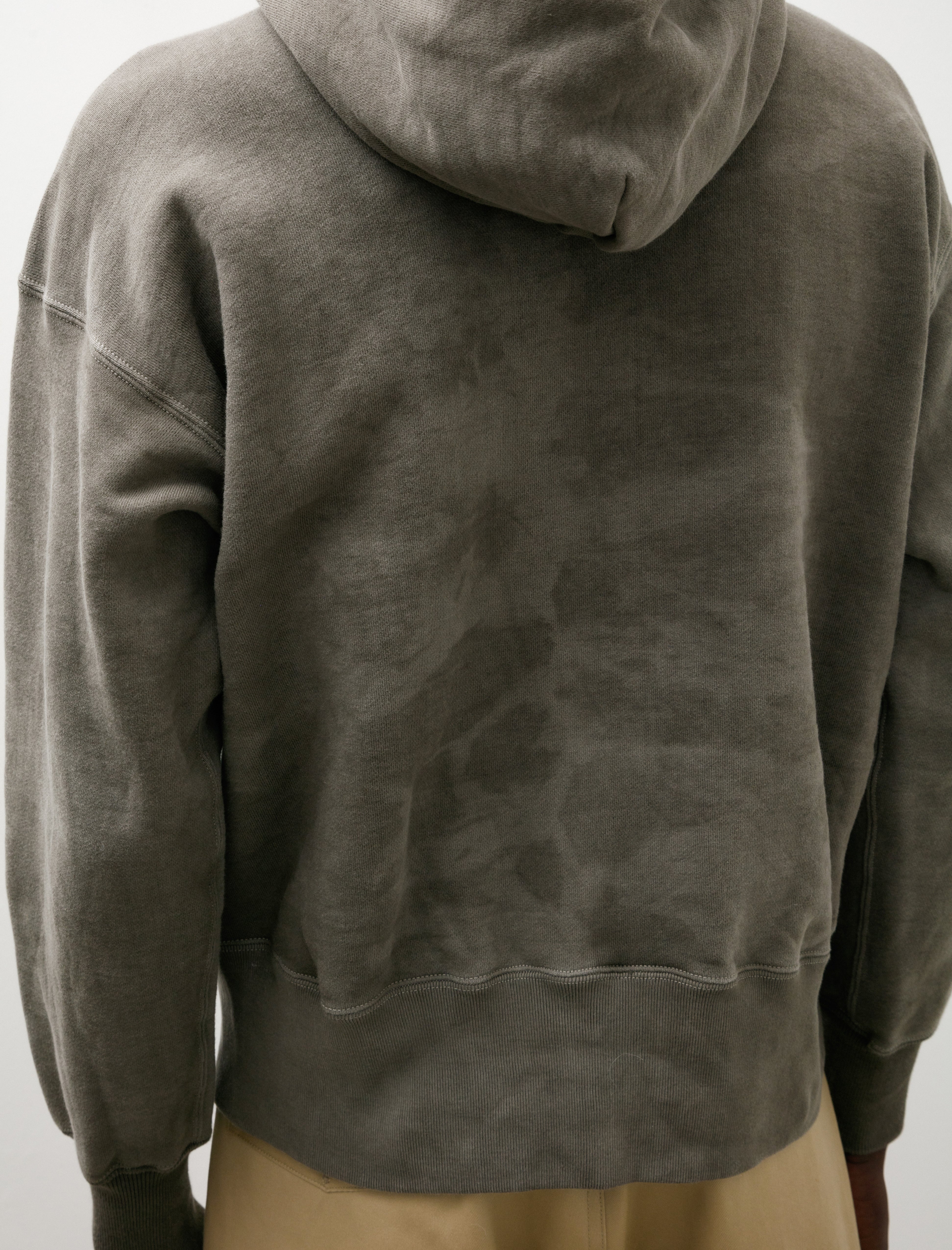 Taiga Takahashi Lot 606 Hooded Sweatshirt Logwood Dyed Grey