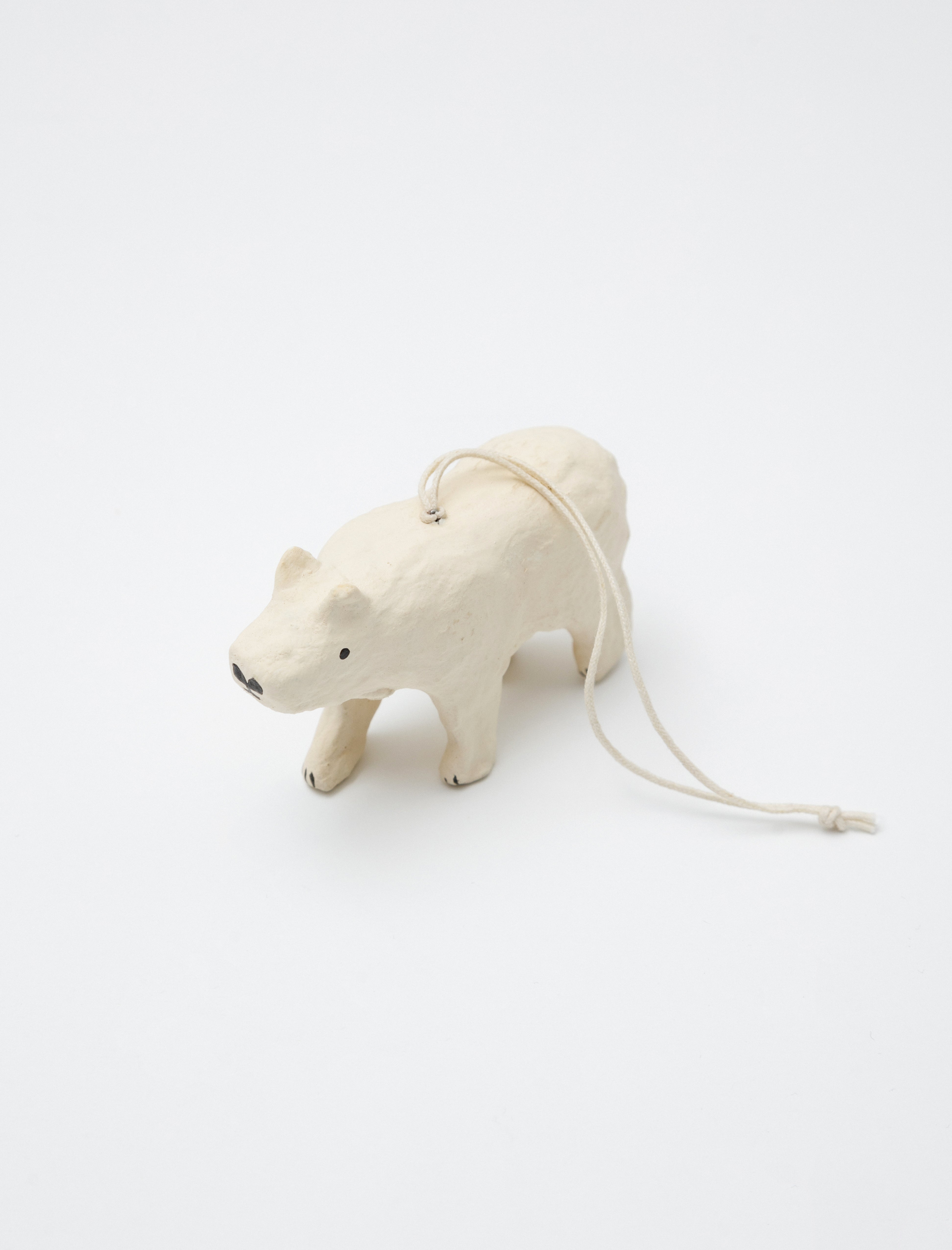 Fog Linen Papier Maché Ornament Polar Bear