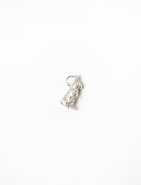 Bunney Standing Rabbit Charm Silver