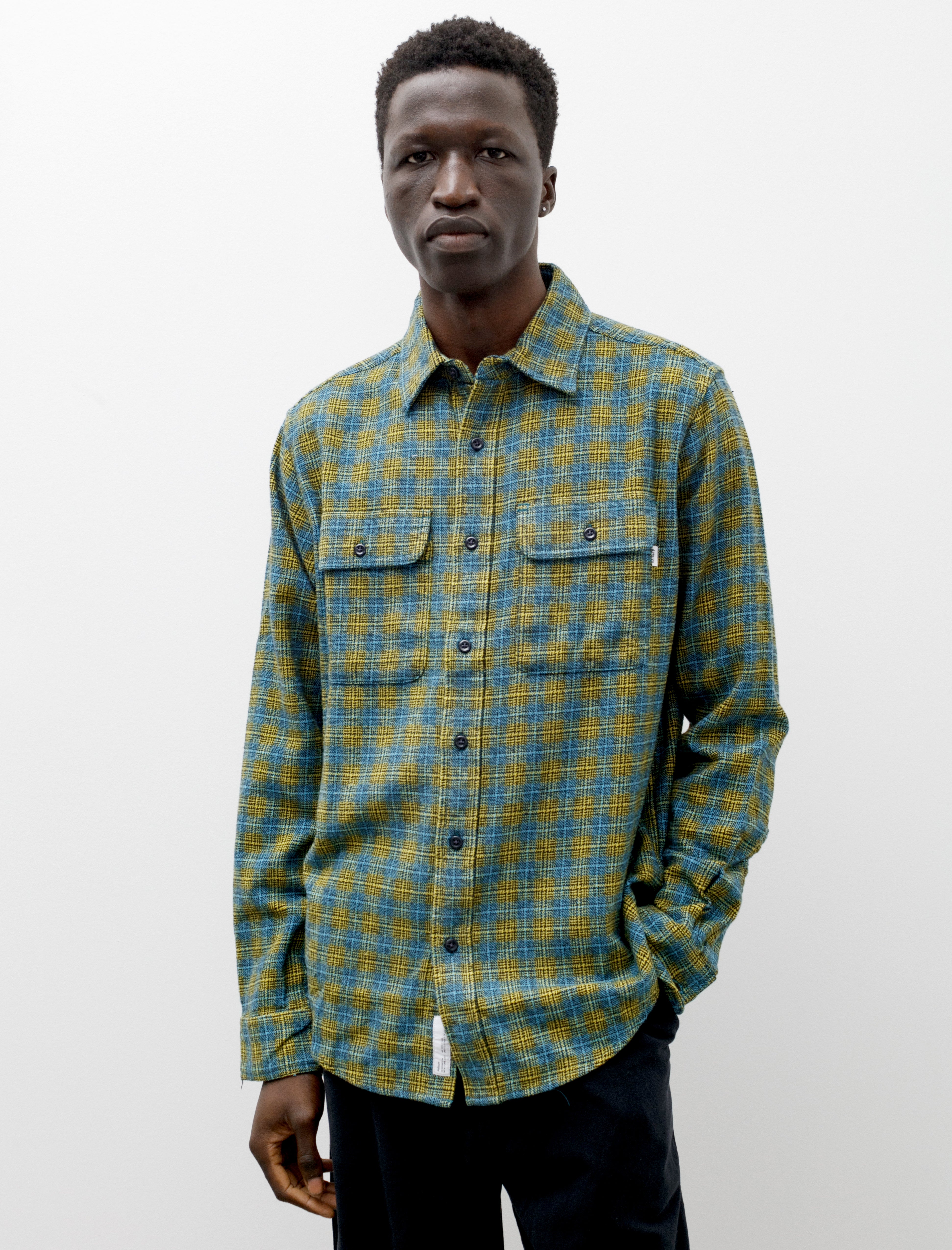 Adsum Classic Plaid Workshirt Aqua/Sulfur