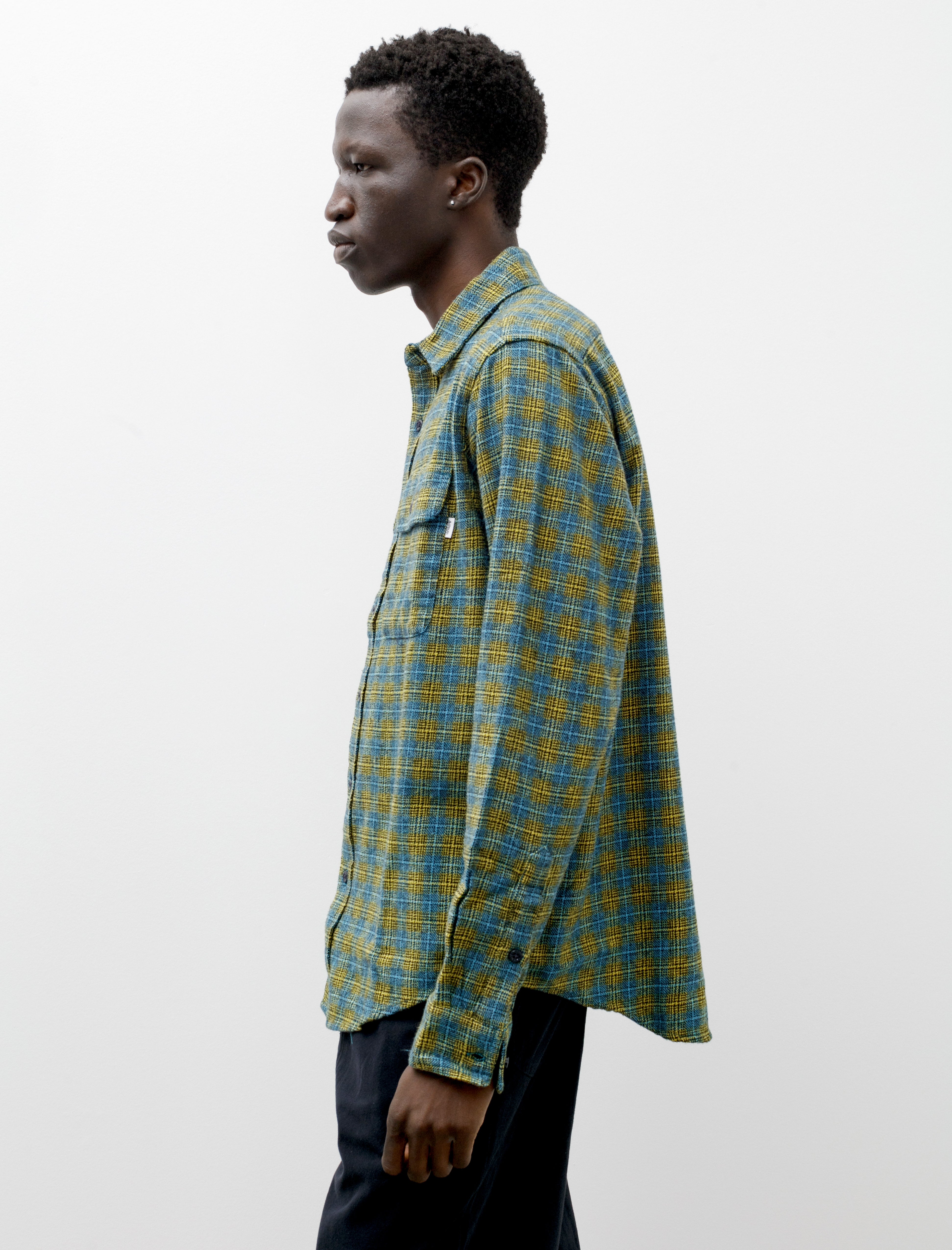 Adsum Classic Plaid Workshirt Aqua/Sulfur