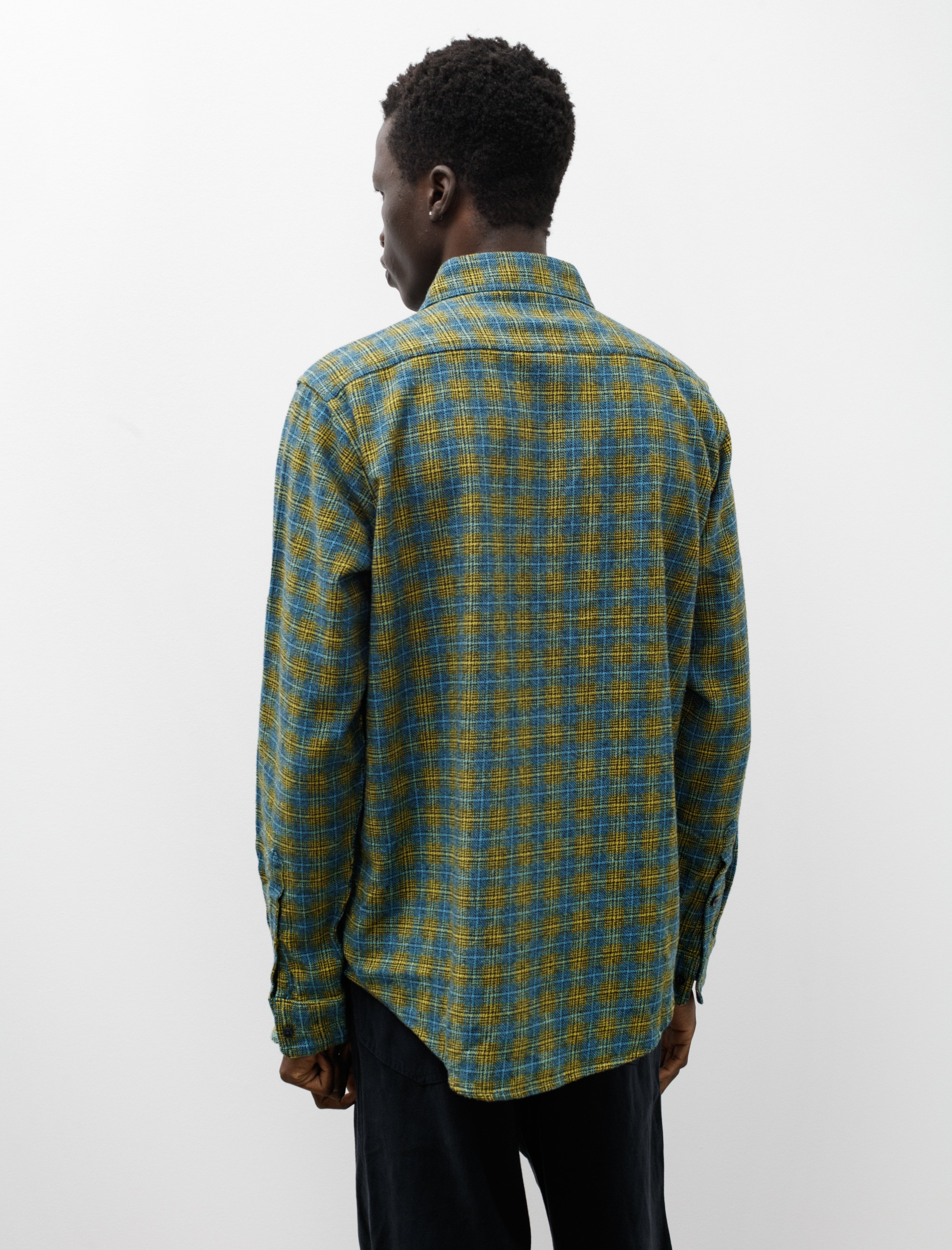 Adsum Classic Plaid Workshirt Aqua/Sulfur