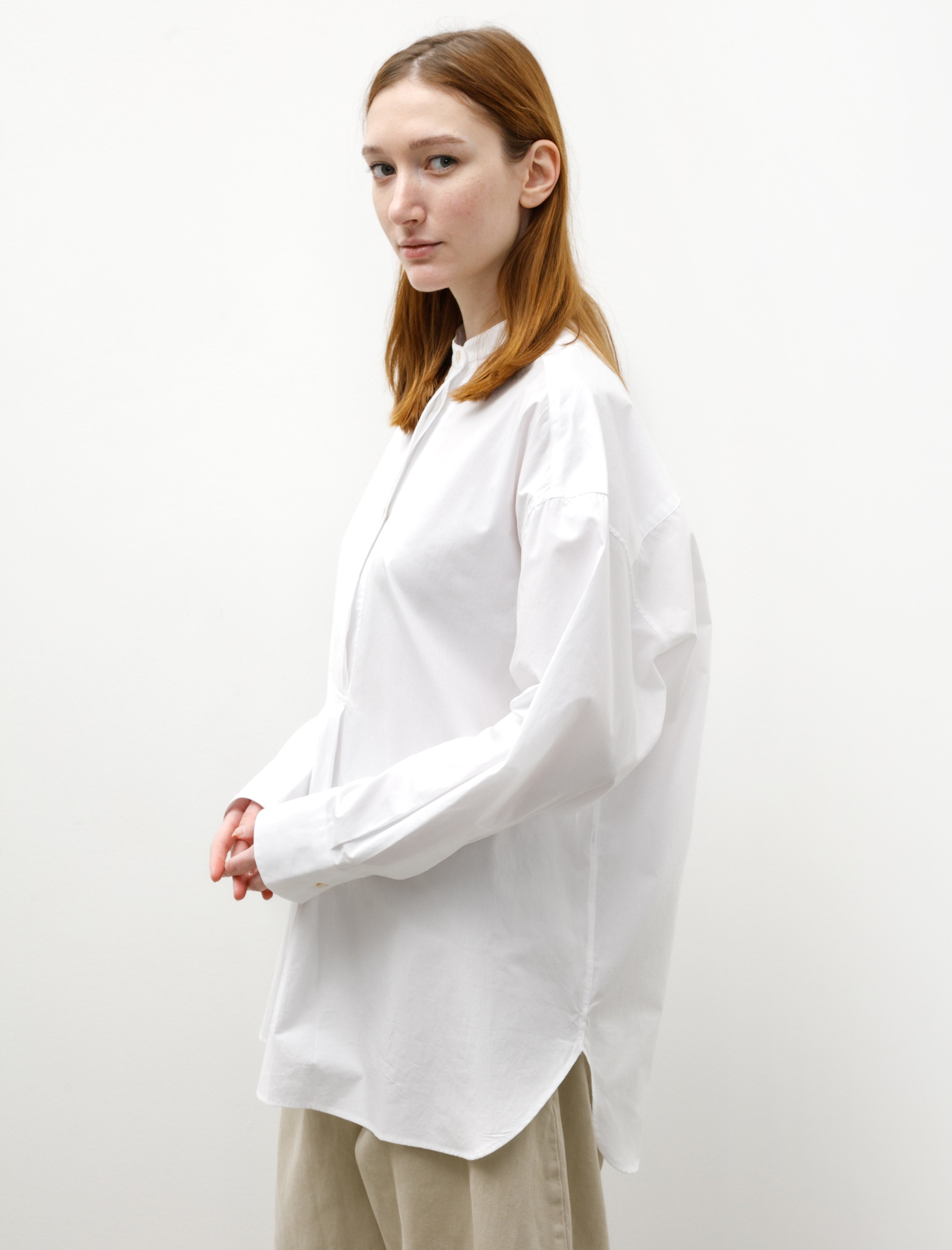 Studio Nicholson Frink Half Placket Shirt White