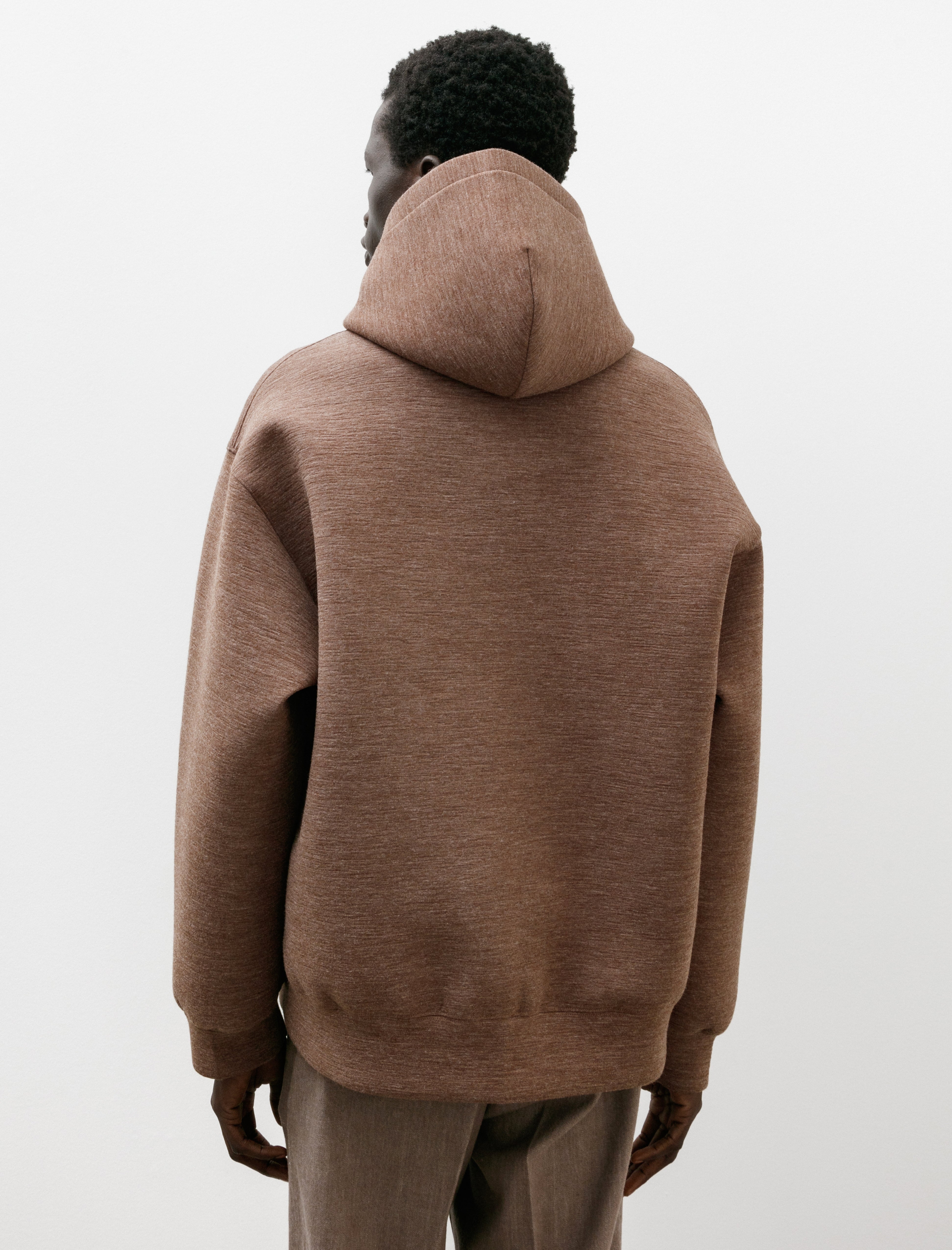 Ernie Palo Alpaca Knit Double Zip Hoodie Beige