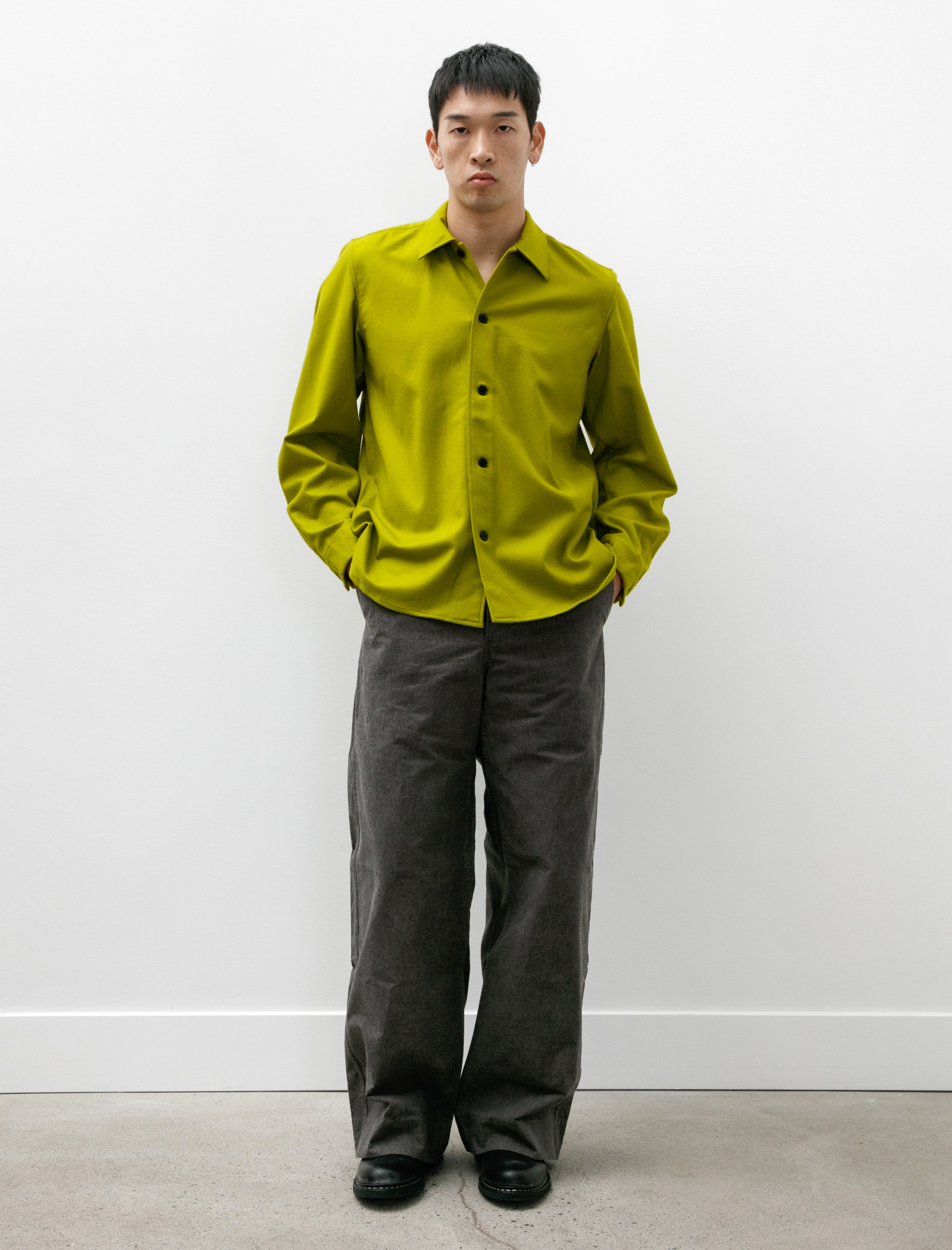 Unkruid Bow Sleeve Shirt Moss Green Fine Loden