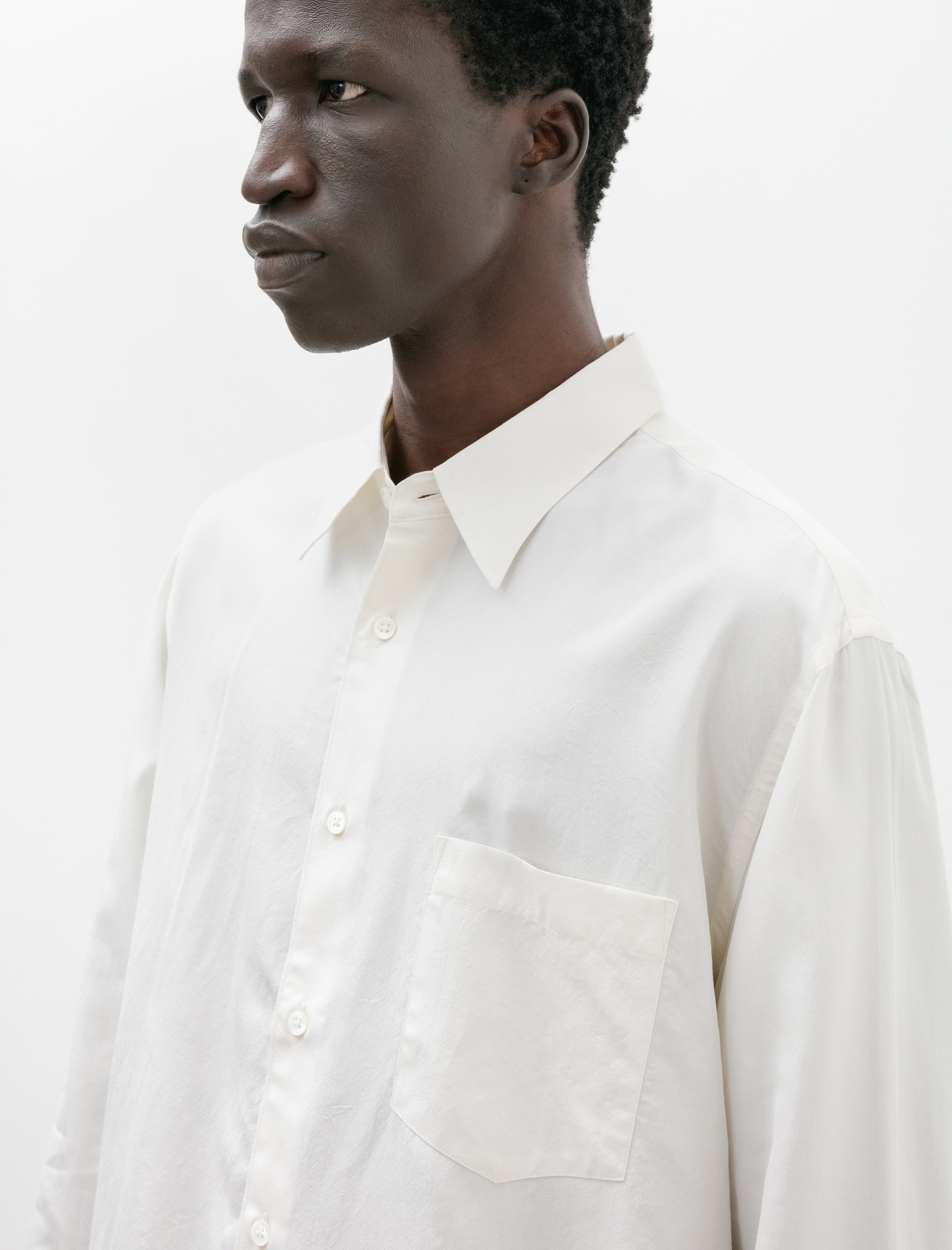 Ernie Palo Standard Silk Shirt White