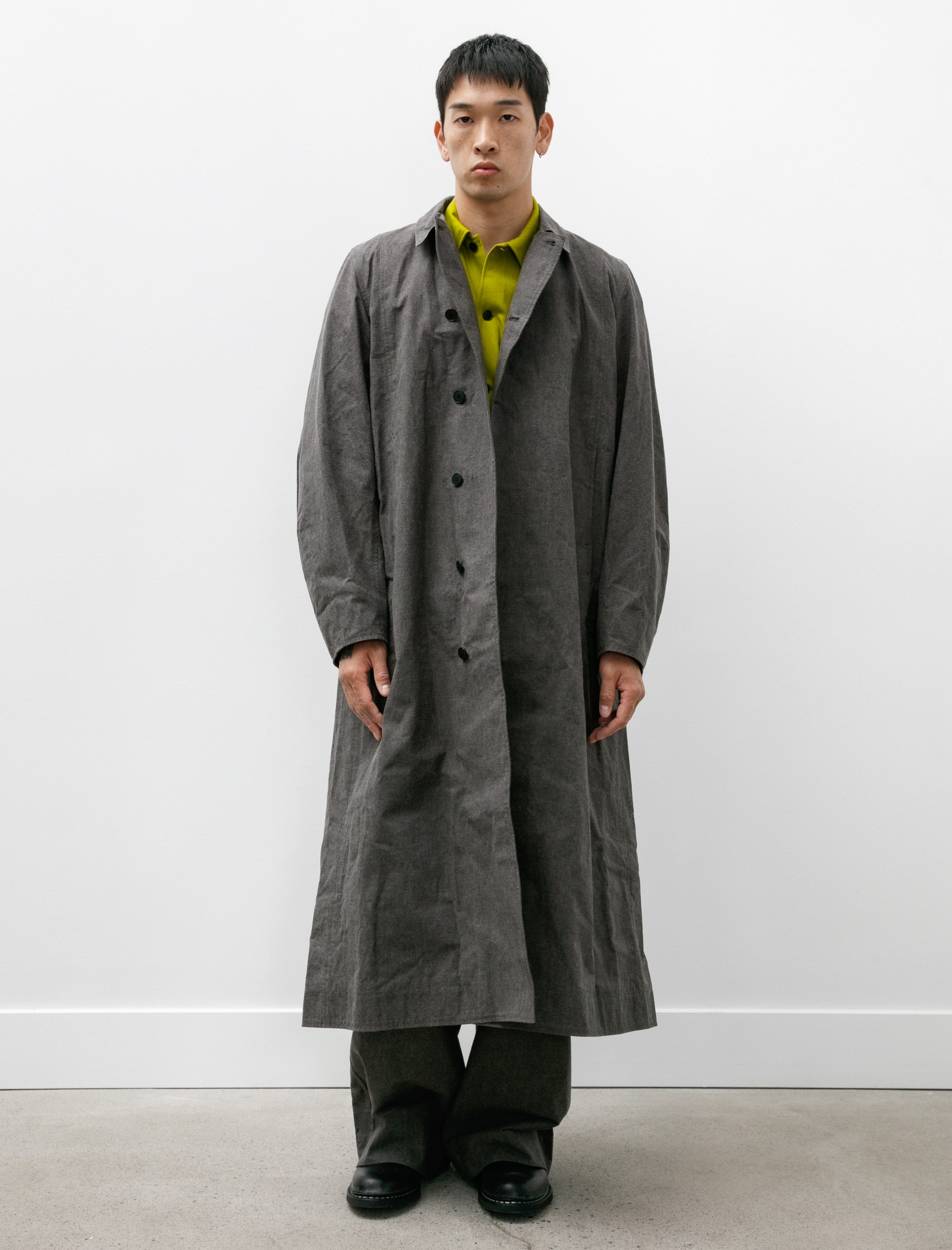 Unkruid Shepards Coat Charcoal Waxed Fine Canvas