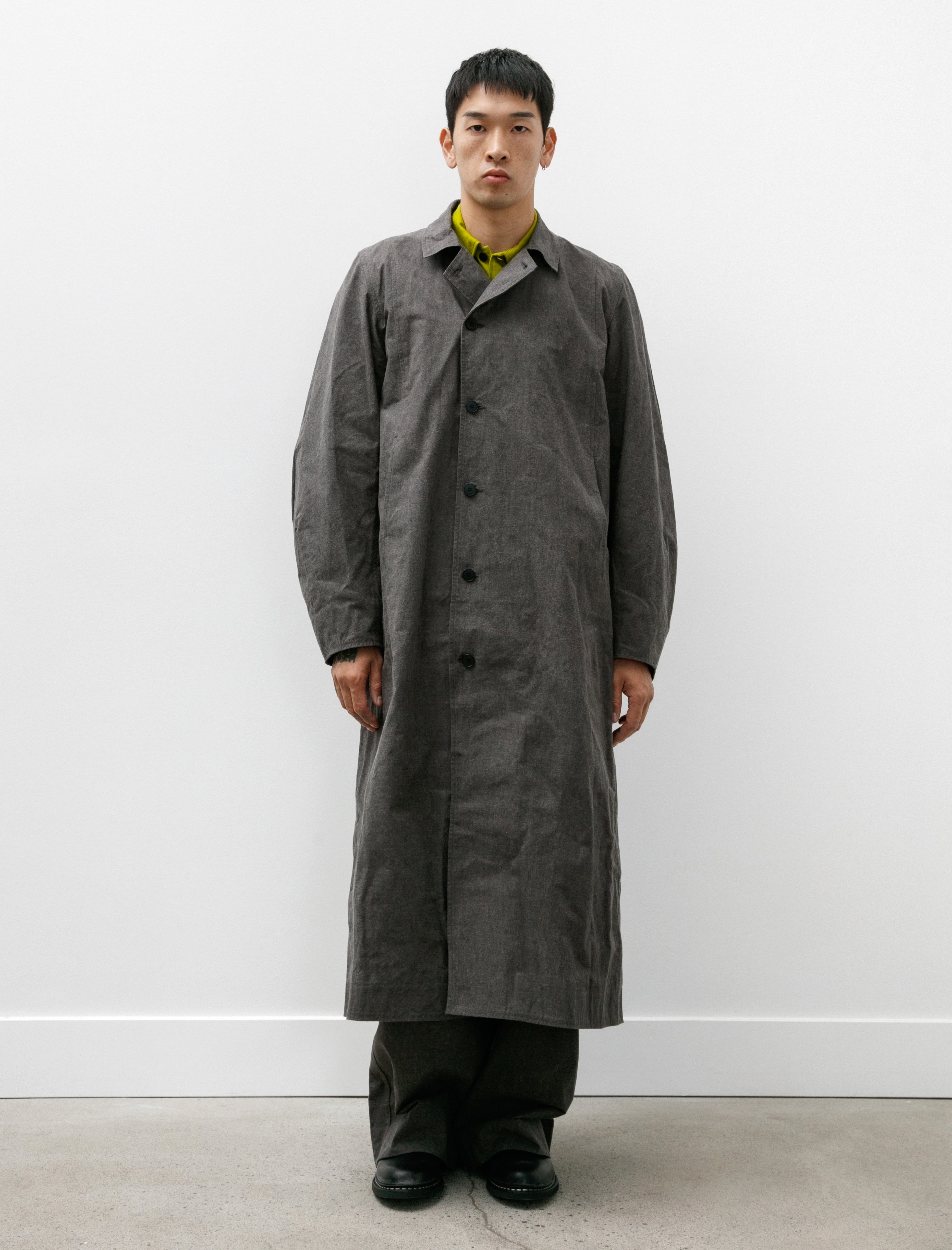 Unkruid Shepards Coat Charcoal Waxed Fine Canvas