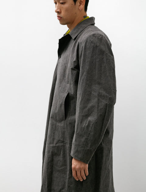 Unkruid Shepards Coat Charcoal Waxed Fine Canvas