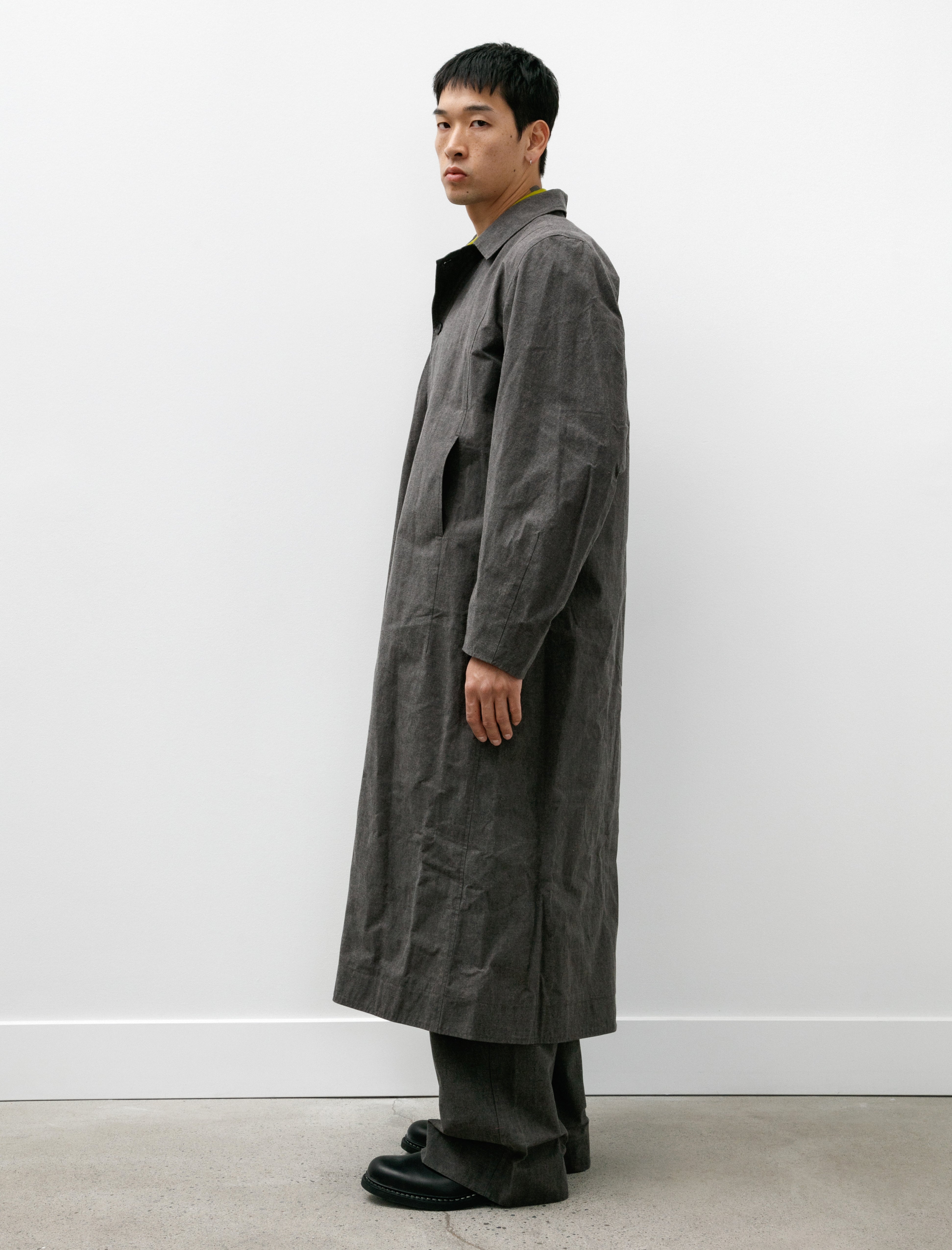 Unkruid Shepards Coat Charcoal Waxed Fine Canvas