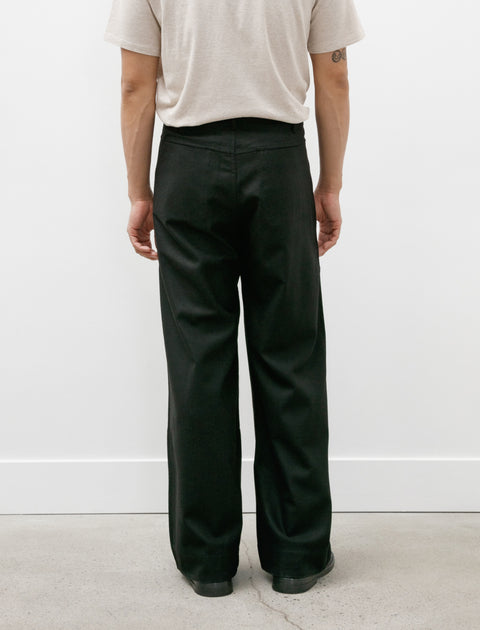 Unkruid Wide Leg Trousers Black Fine Loden