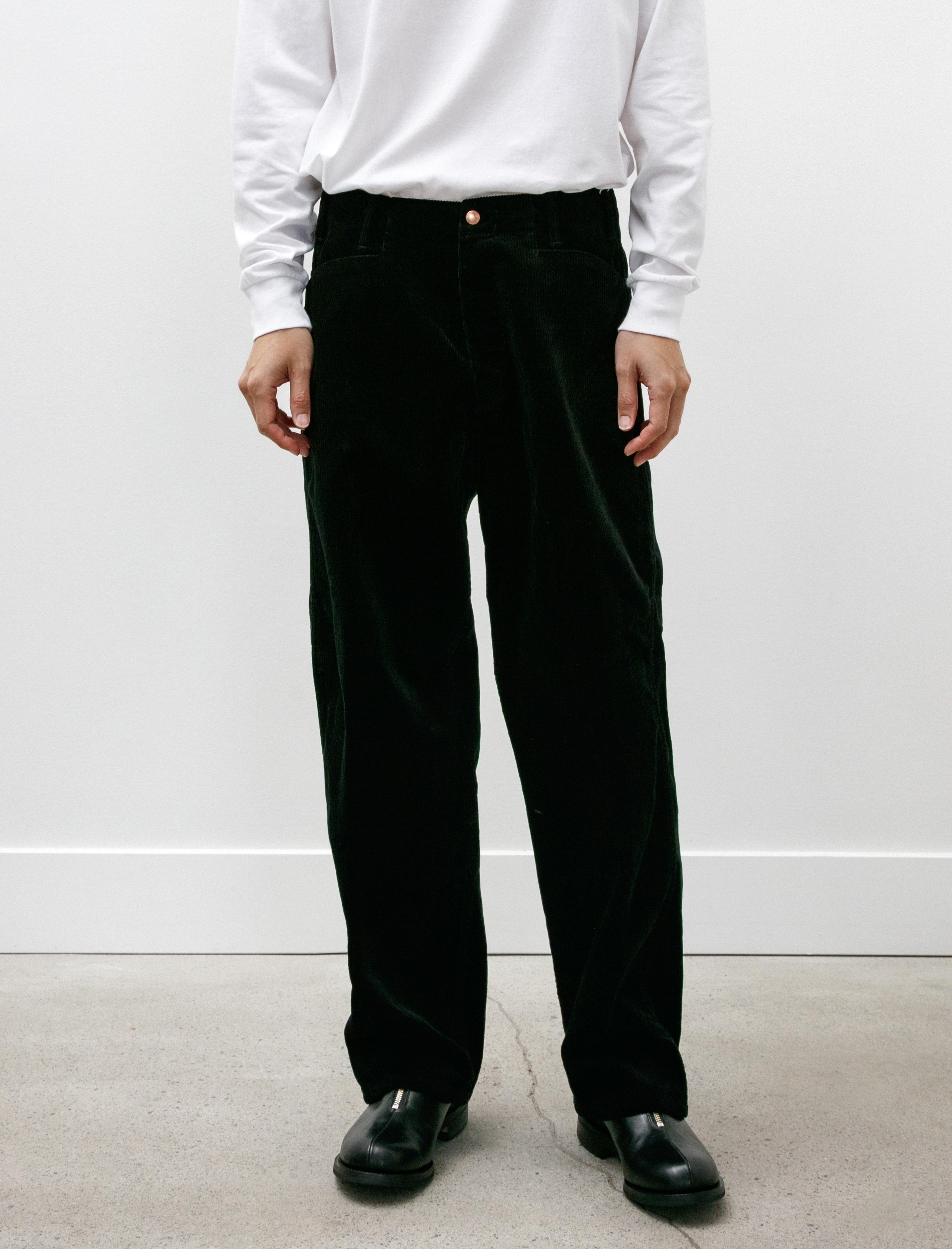 Comoli Corduroy Work Pants Black