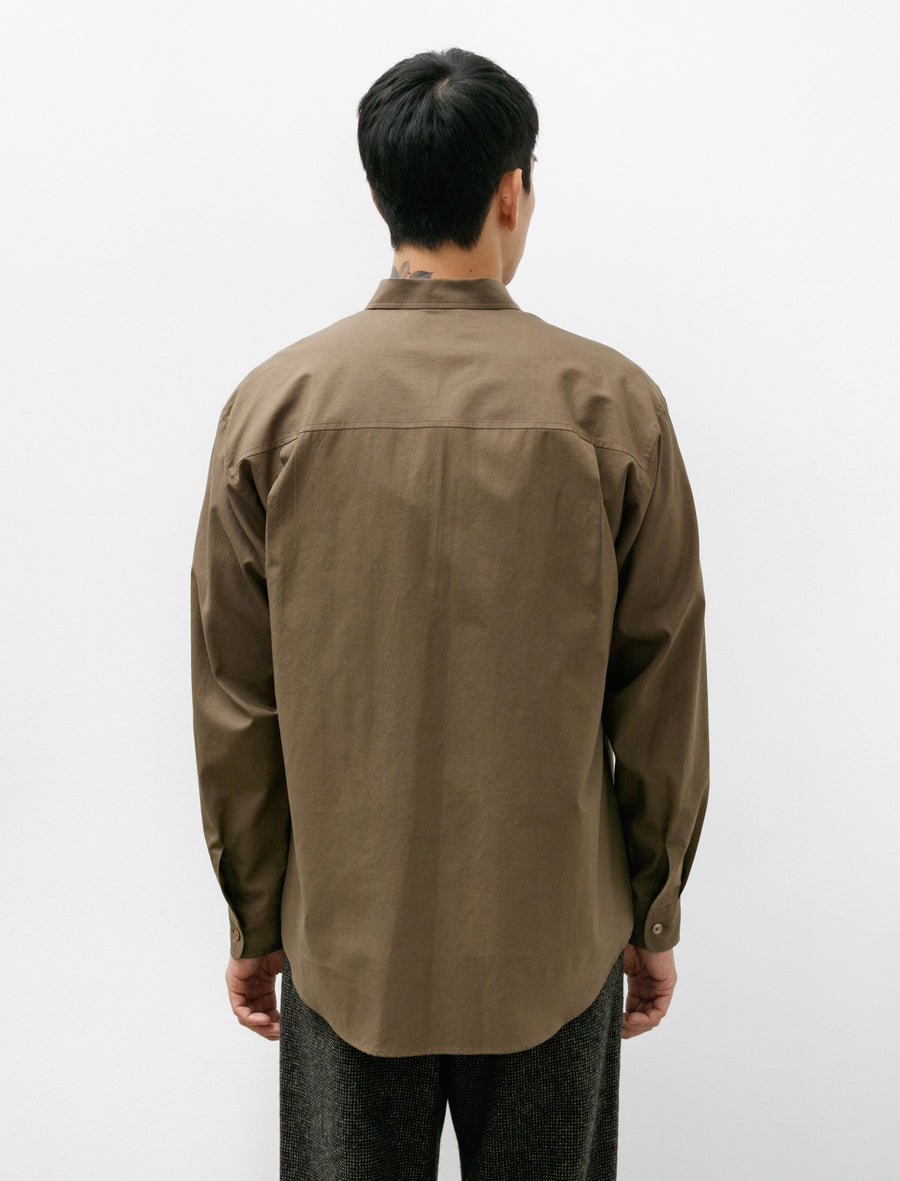 Auralee Washed Finx Twill Big Shirt Brown – Neighbour