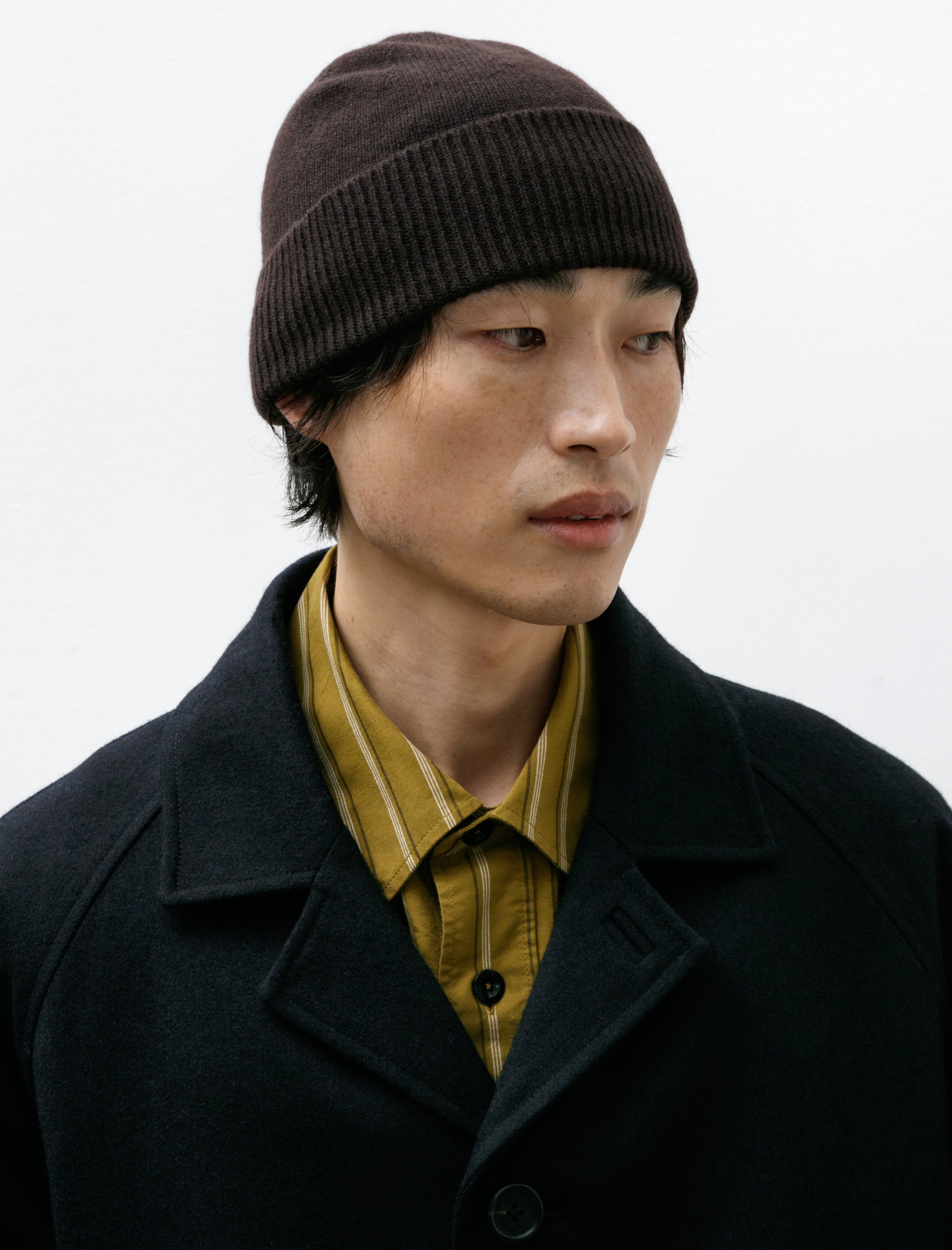 Margaret Howell Fine Gauge Beanie Cashmere Rich Brown