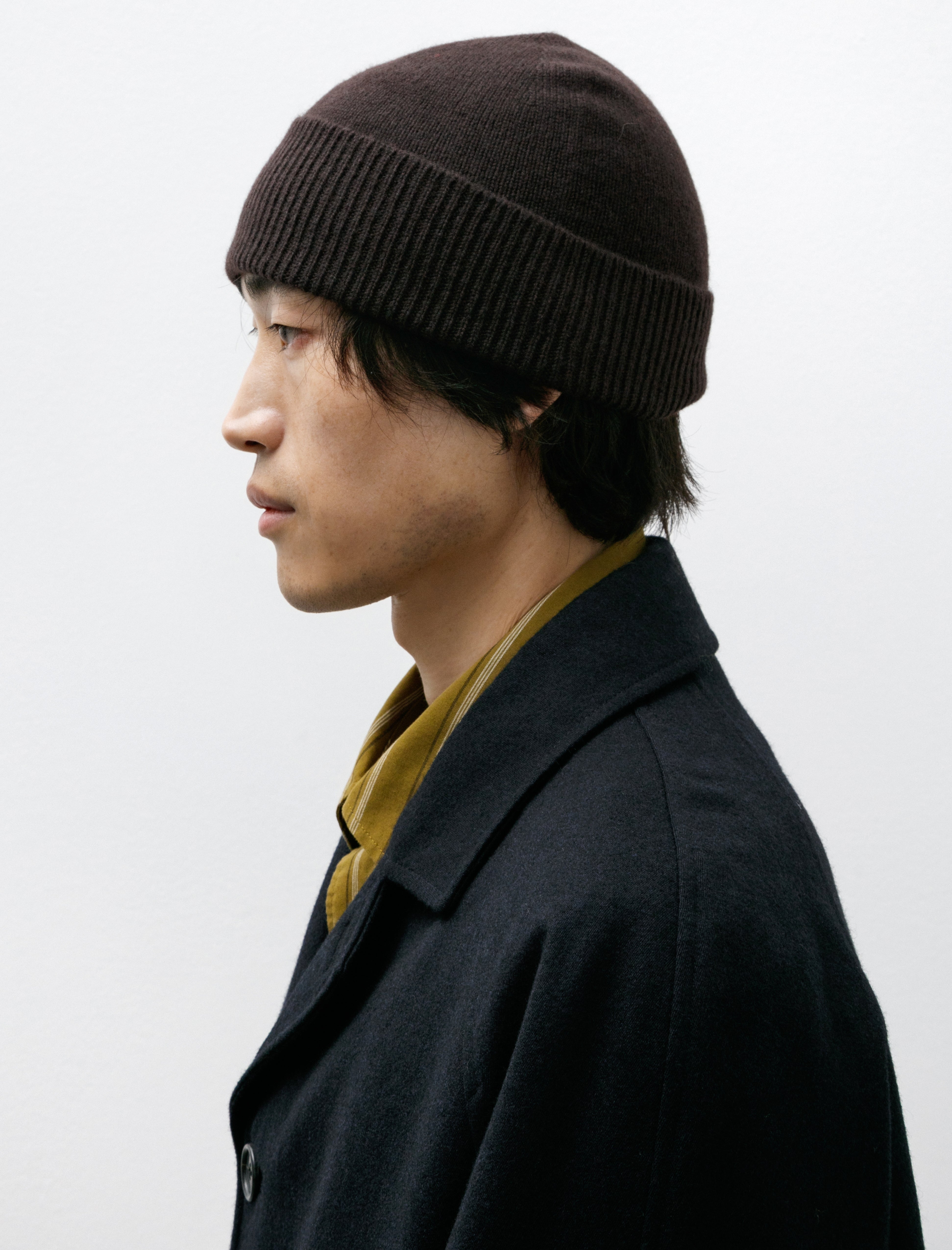 Margaret Howell Fine Gauge Beanie Cashmere Rich Brown