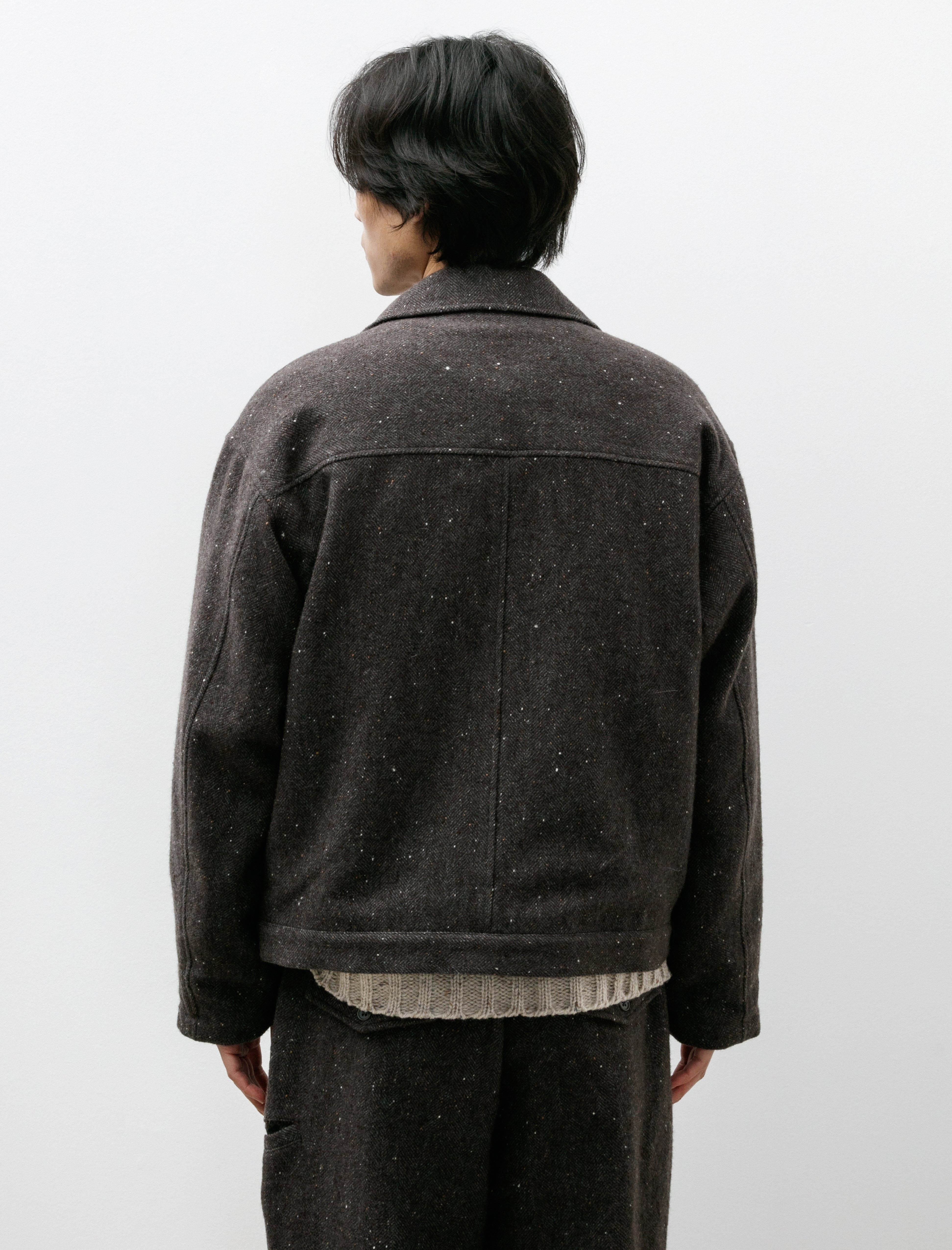 Polyploid Marine Jacket B Grey Nep Wool