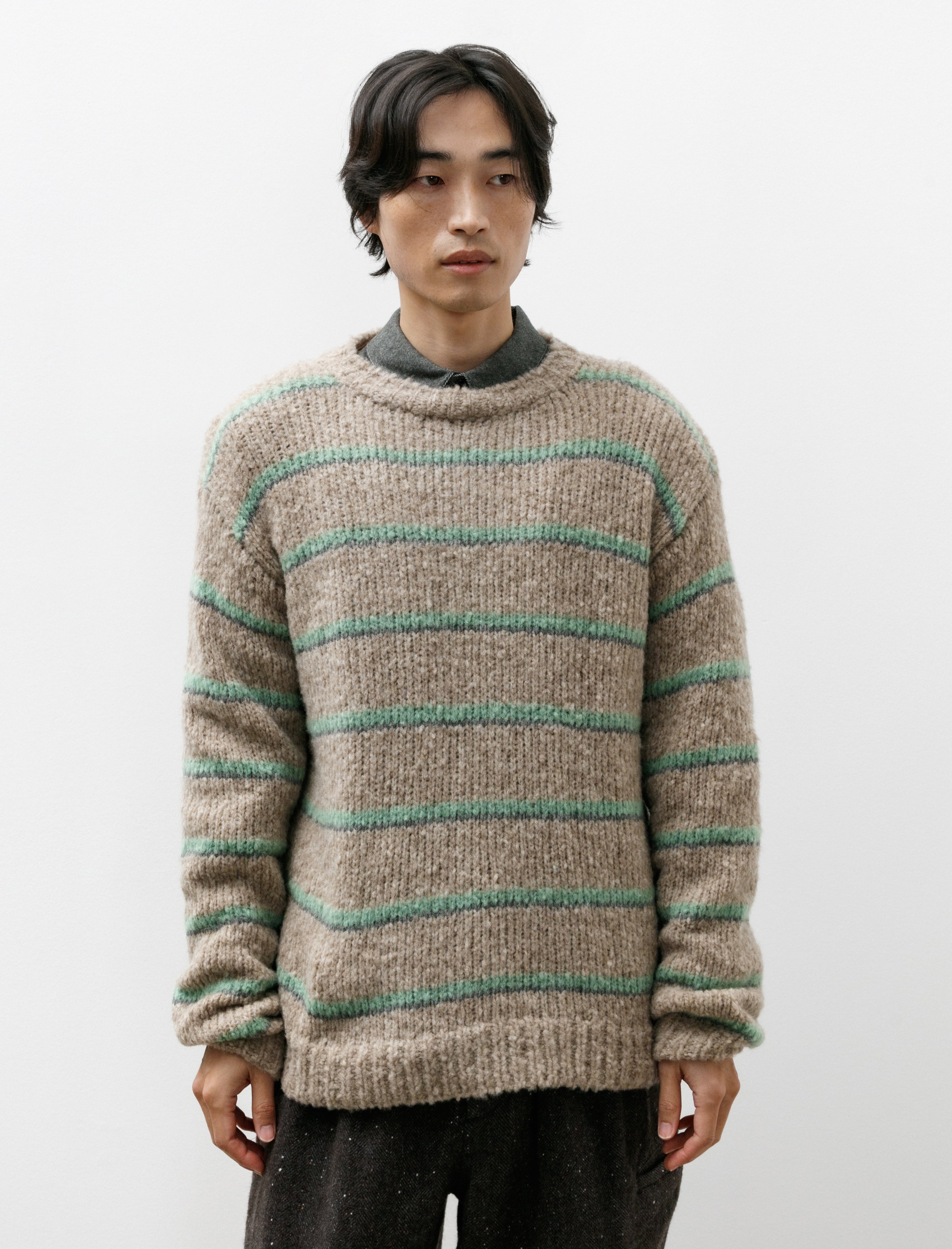 Polyploid Crew Neck Sweater B Beige Sage