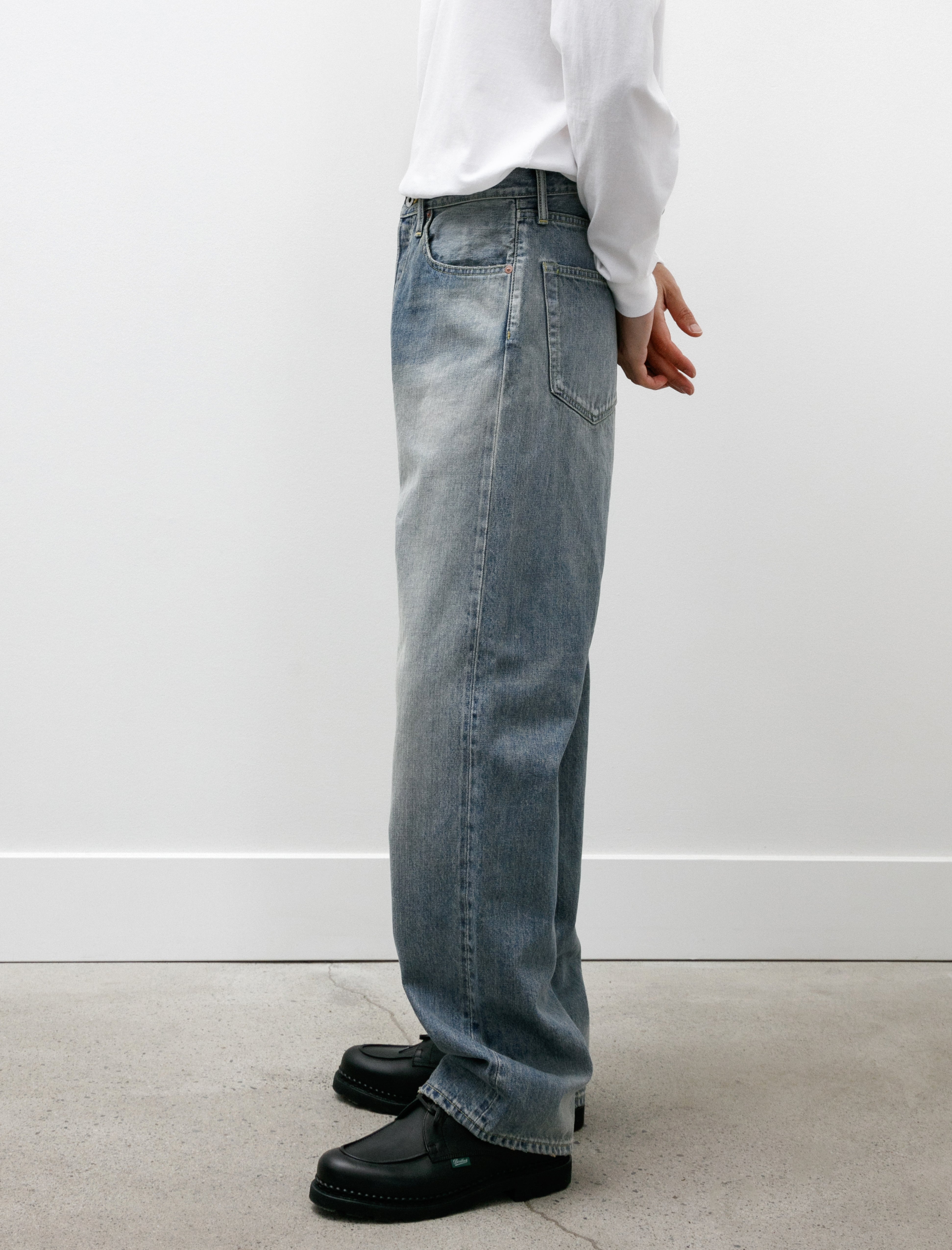 Yoko Sakamoto Denim Straight Pants Indigo Fade