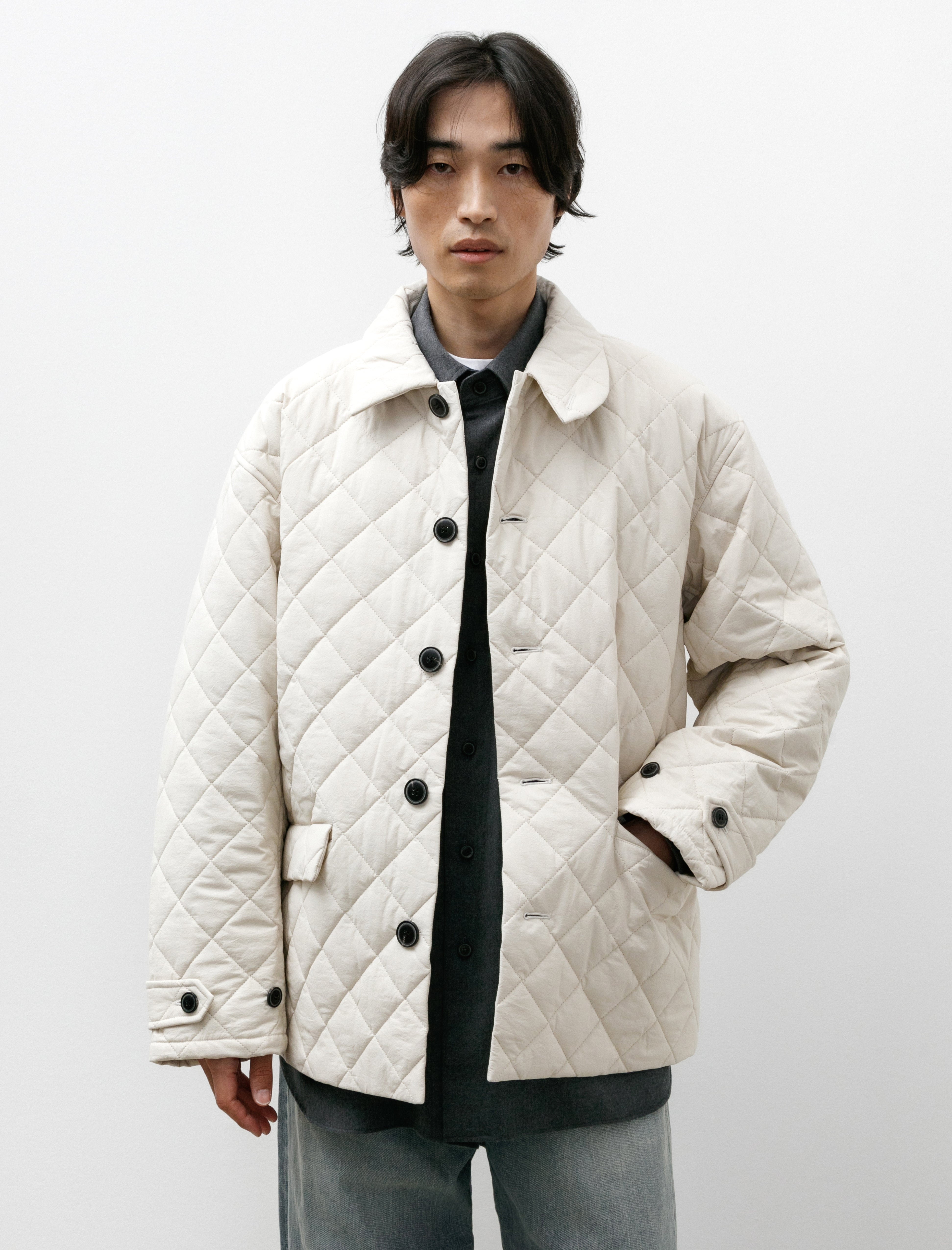 Yoko Sakamoto Quilting Work Jacket Ecru