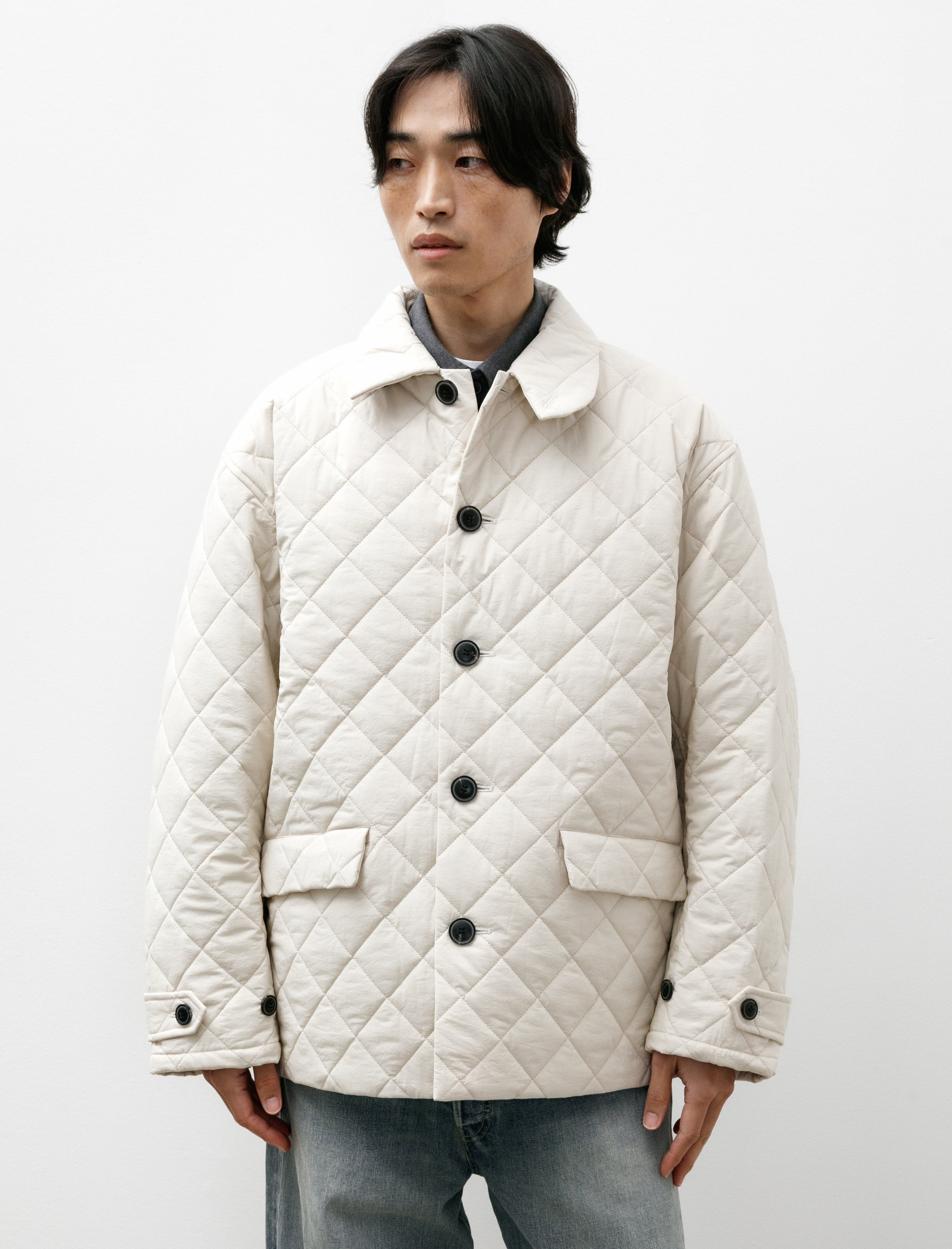 Yoko Sakamoto Quilting Work Jacket Ecru