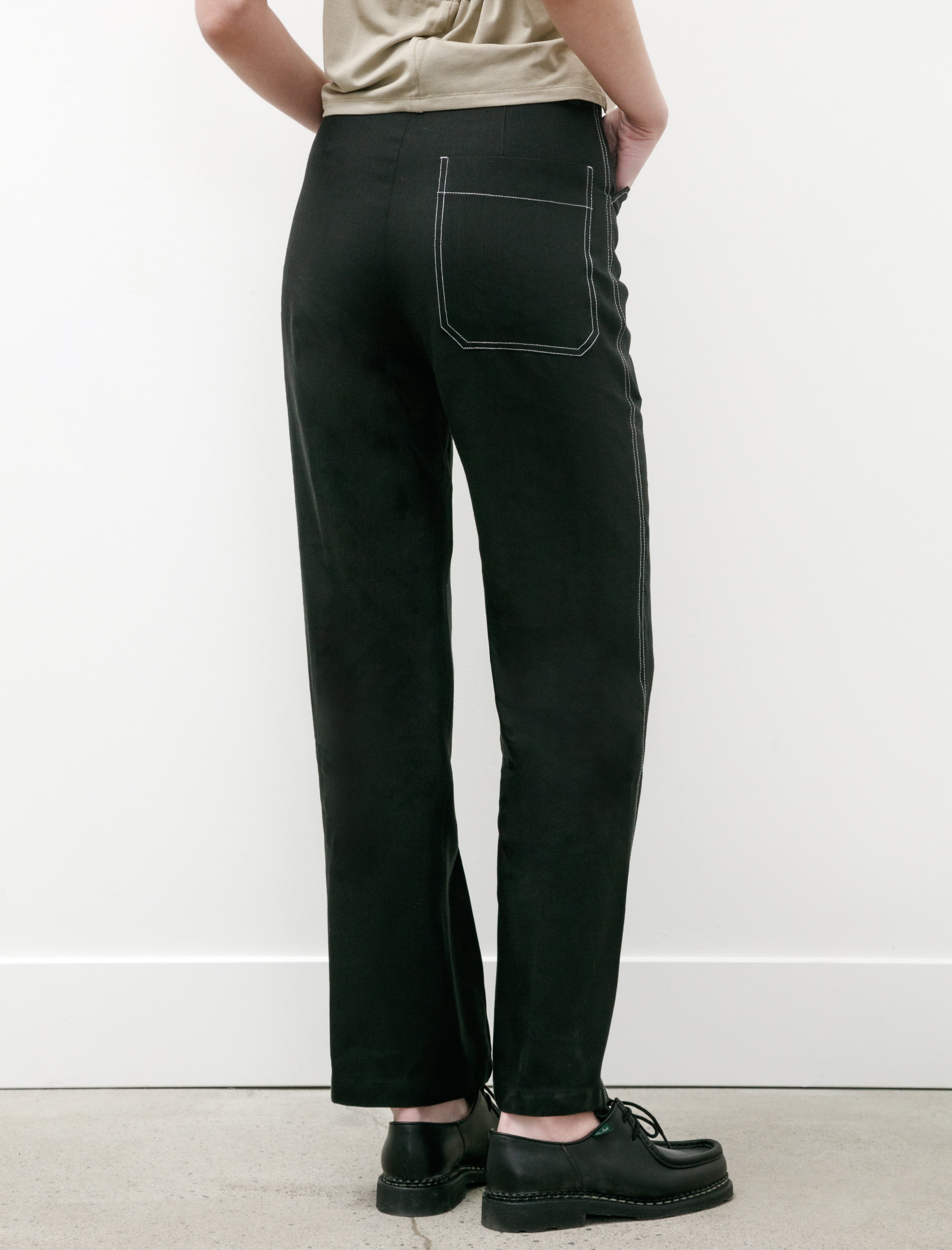 Wanze Work Trouser Linen Viscose Black