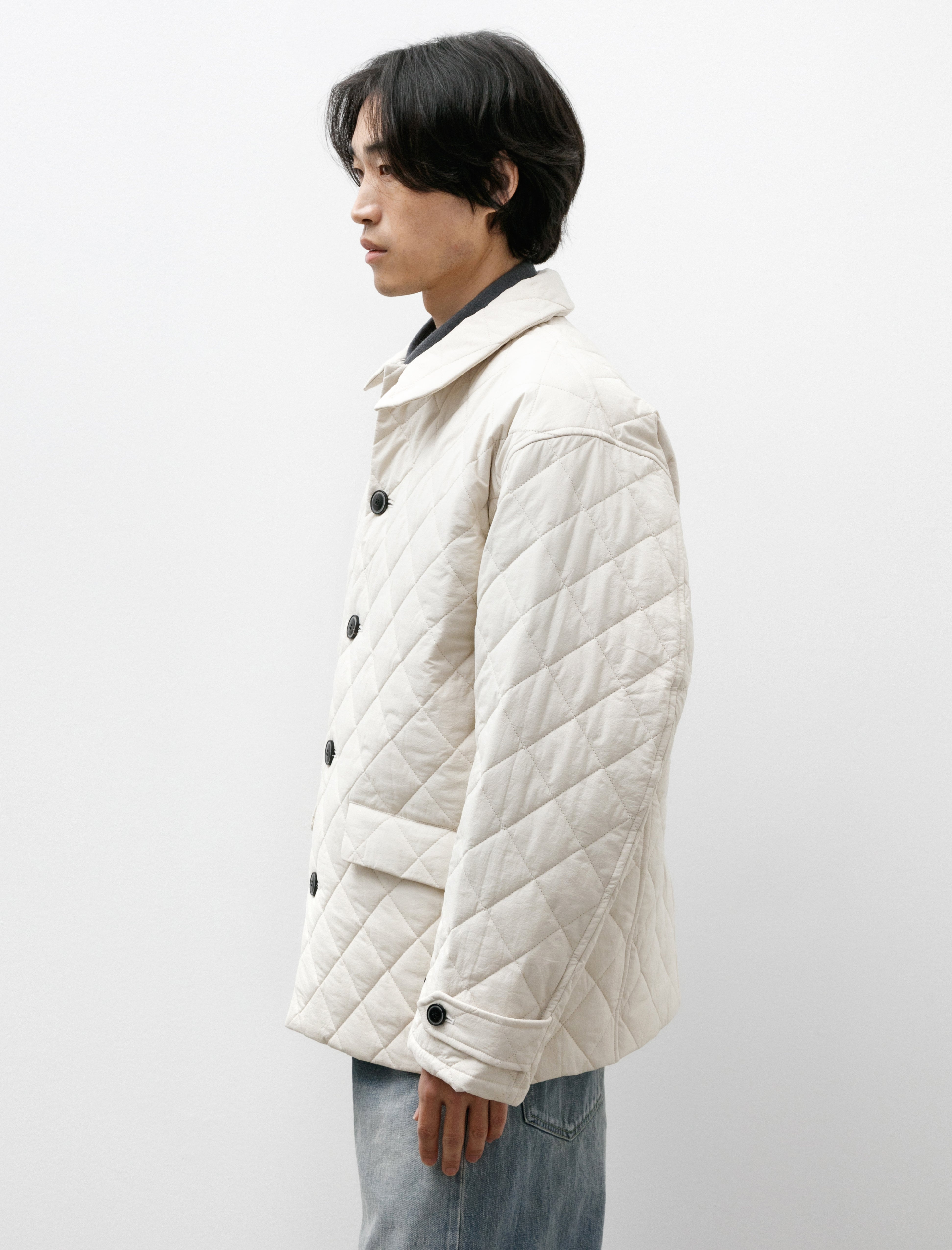 Yoko Sakamoto Quilting Work Jacket Ecru