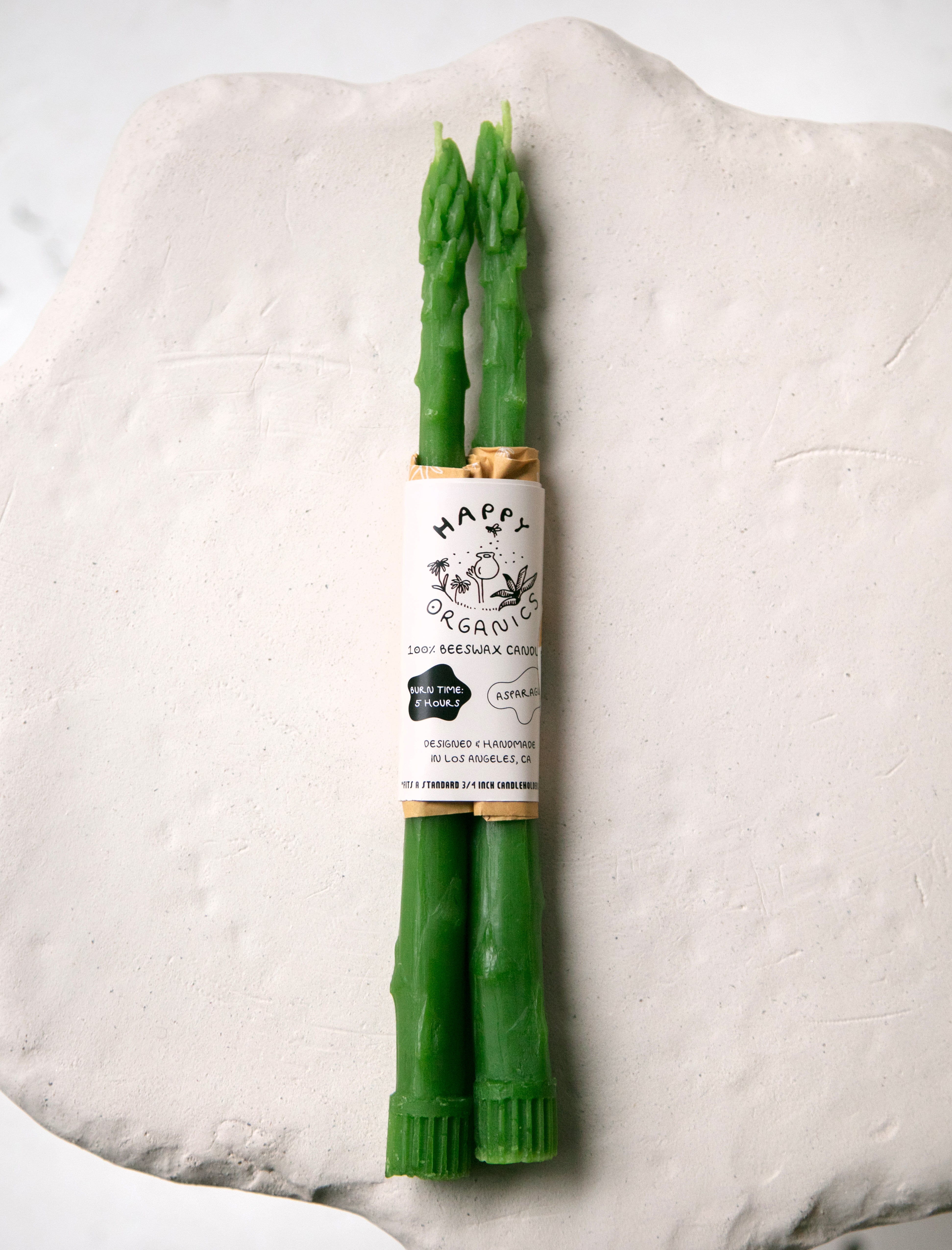 Happy Organics Asparagus Candle Pair