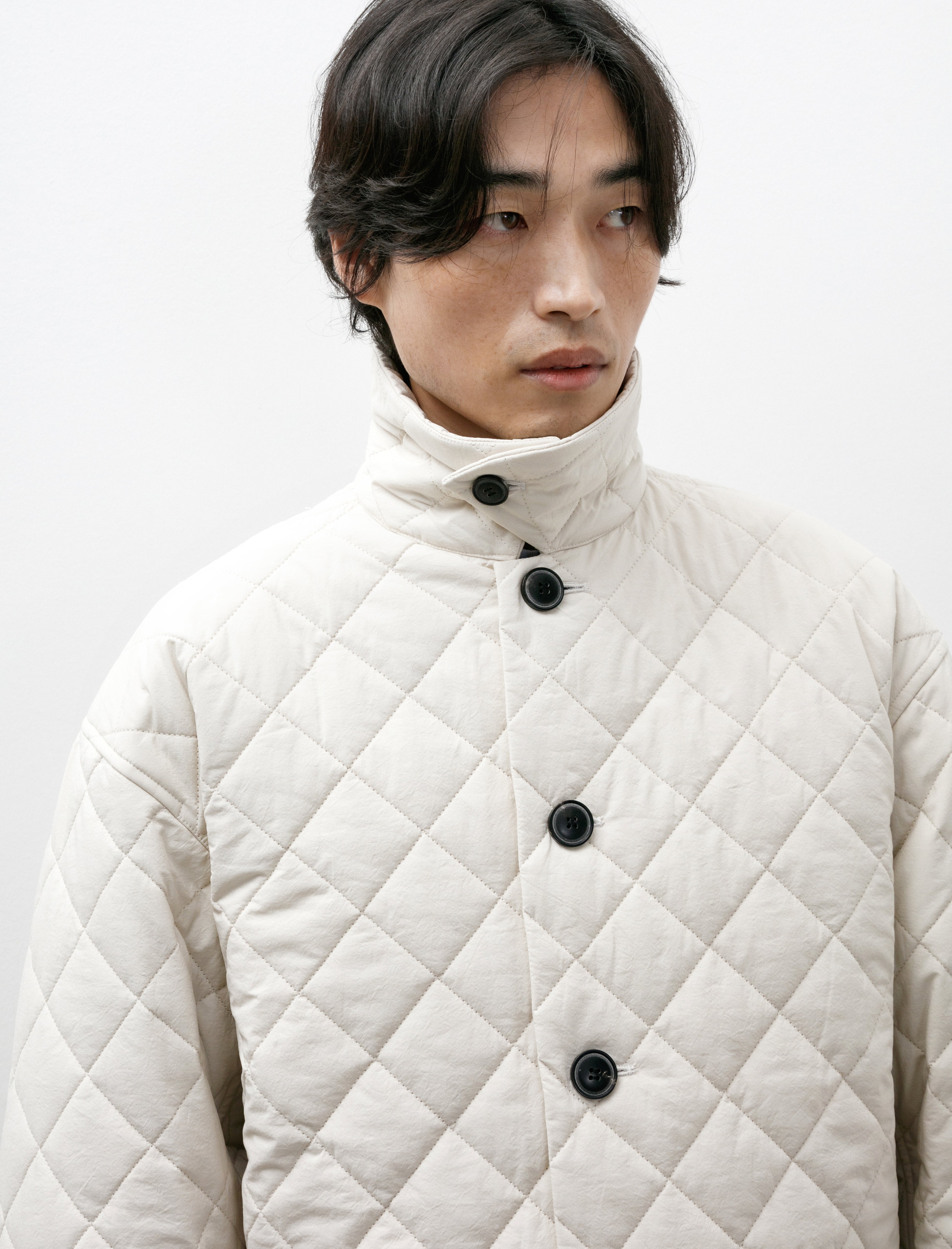 Yoko Sakamoto Quilting Work Jacket Ecru